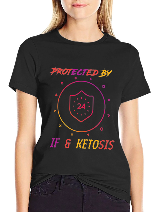 Protected by IF & Ketosis Black Graphic Tee