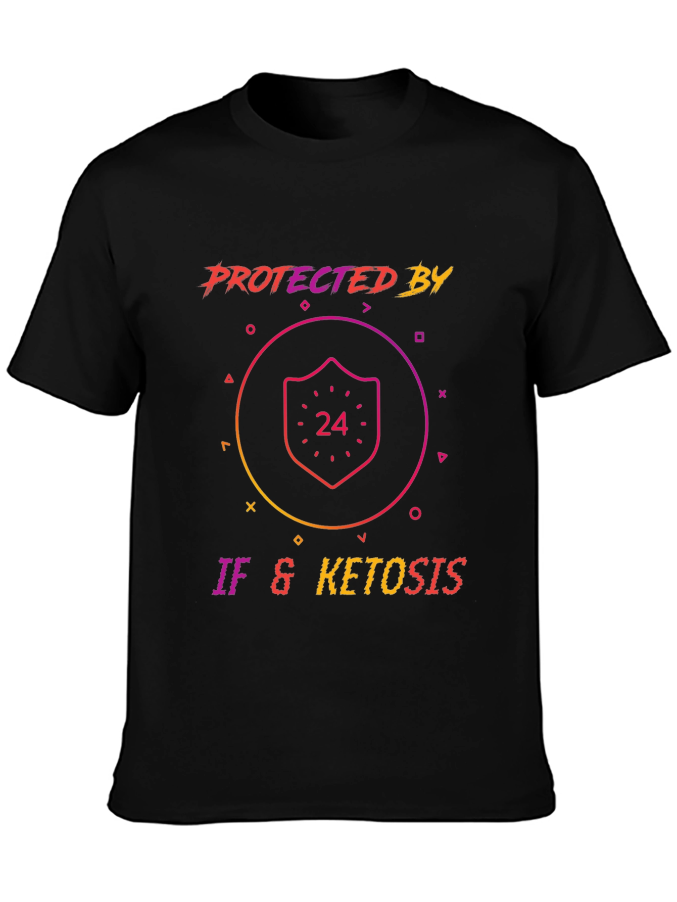 Protected by IF & Ketosis Black Graphic Tee
