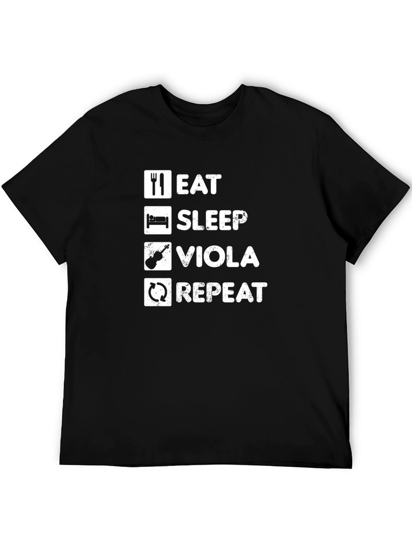 Eat Sleep Viola Repeat T-Shirt - Musician Novelty Tee