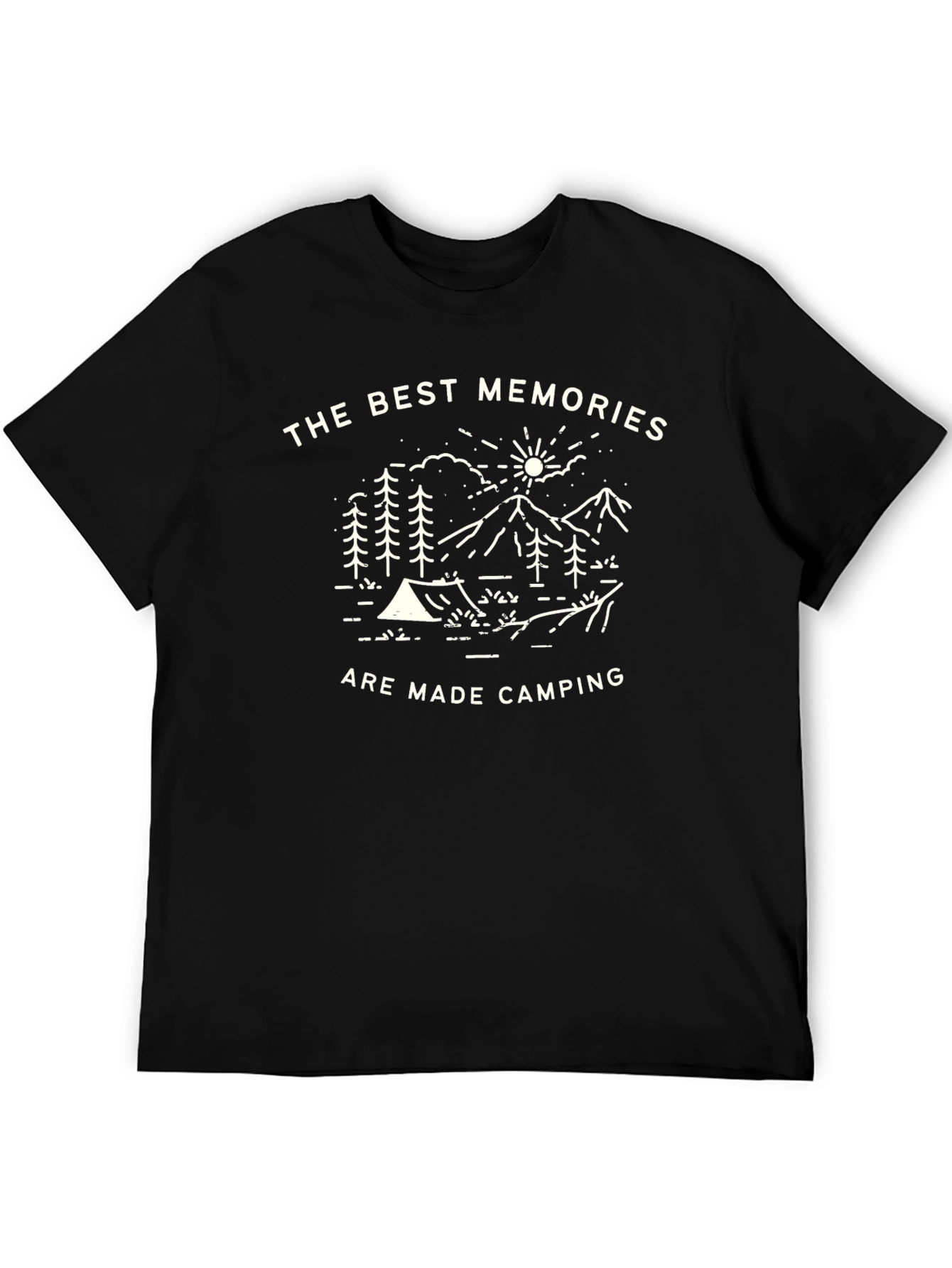 Camping Memories Graphic Tee - Black Crew Neck