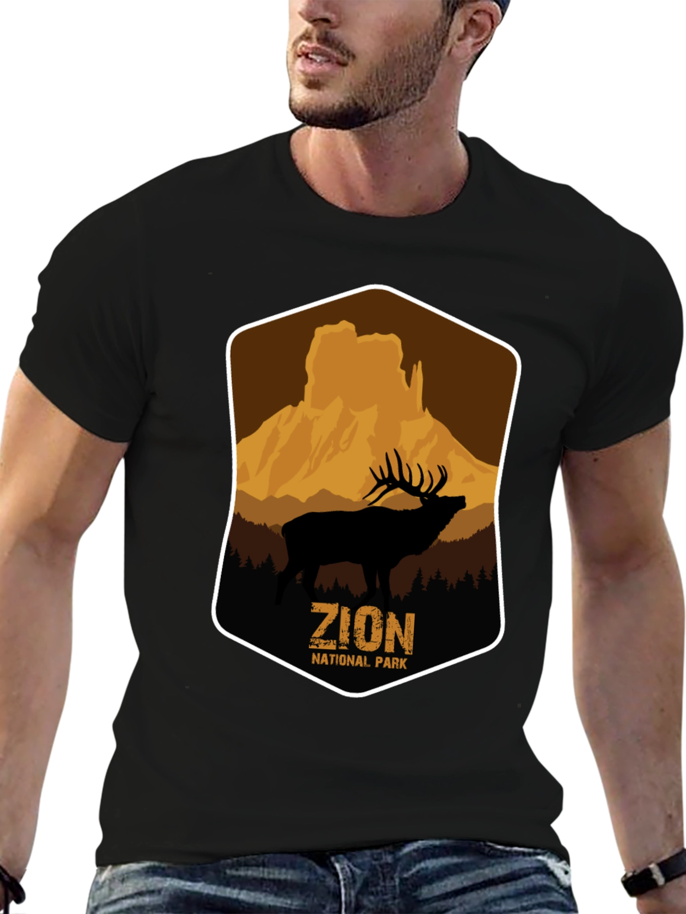 Zion National Park Elk Graphic T-Shirt
