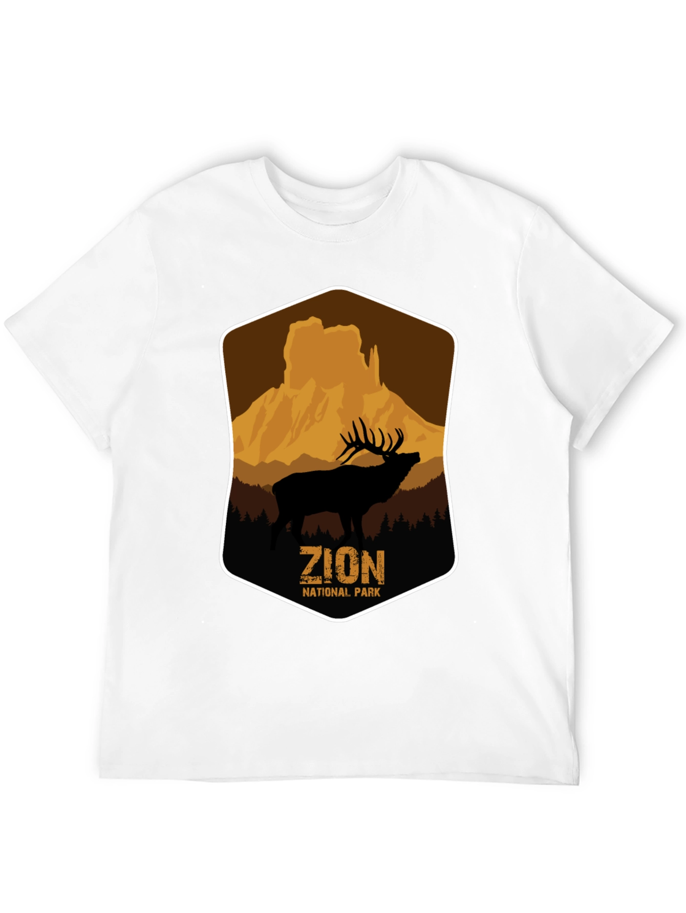 Zion National Park Elk Graphic T-Shirt