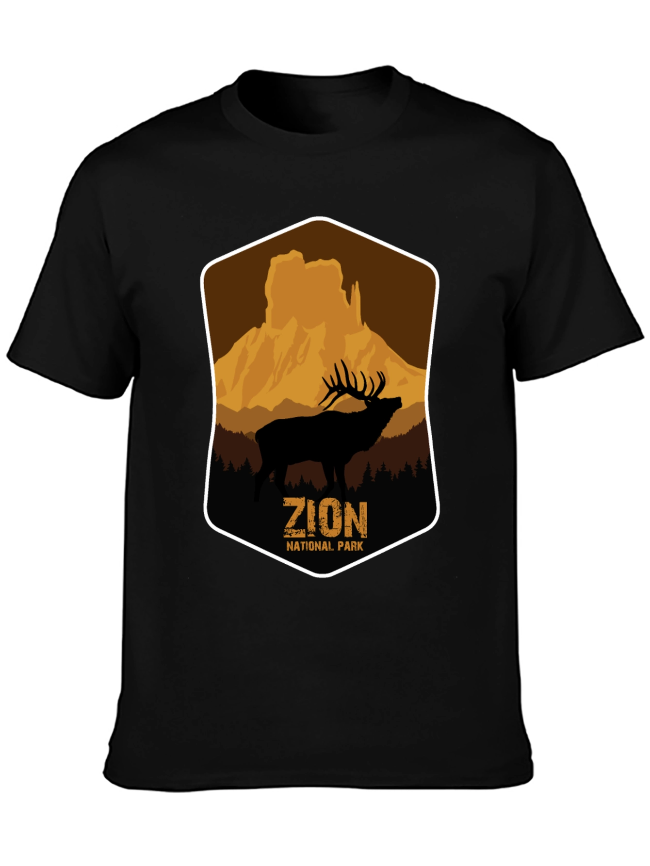 Zion National Park Elk Graphic T-Shirt