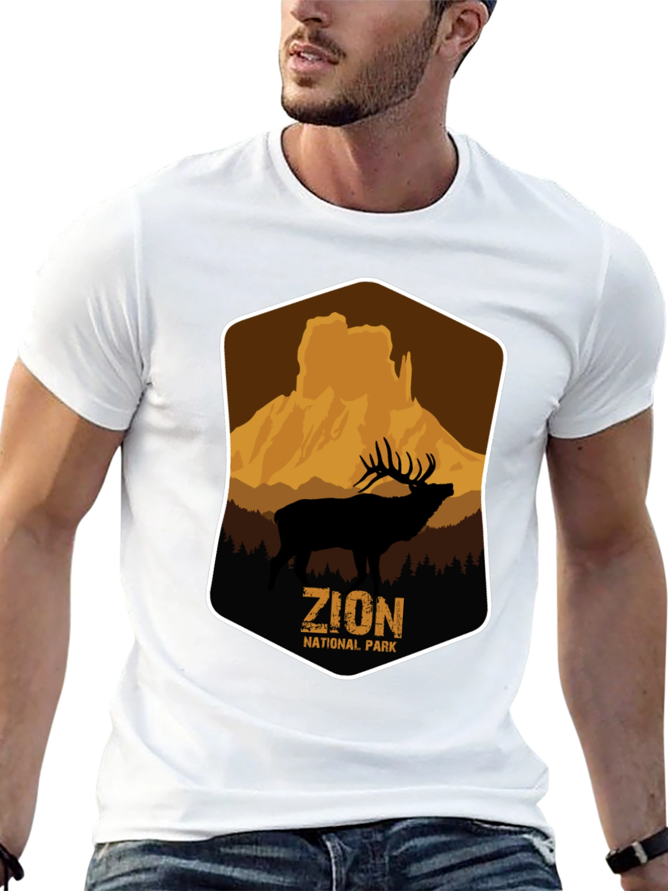 Zion National Park Elk Graphic T-Shirt