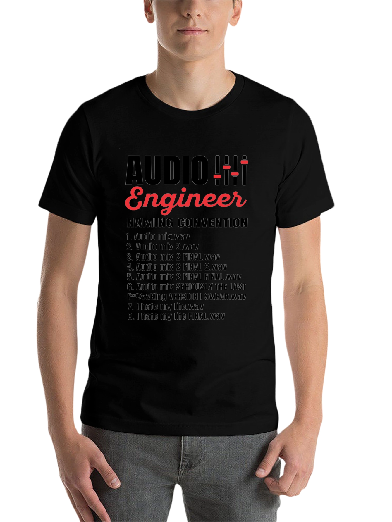 Audio Engineer Naming Convention Funny T-Shirt