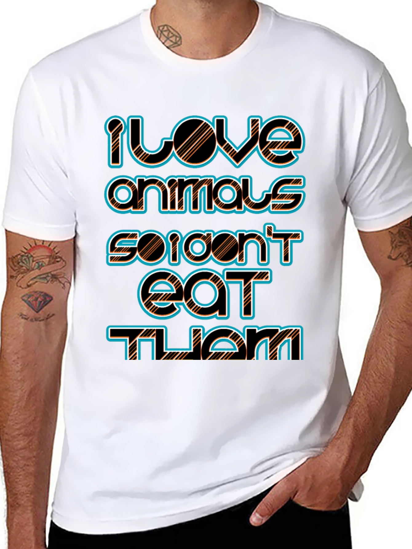 I Love Animals Vegan Tee