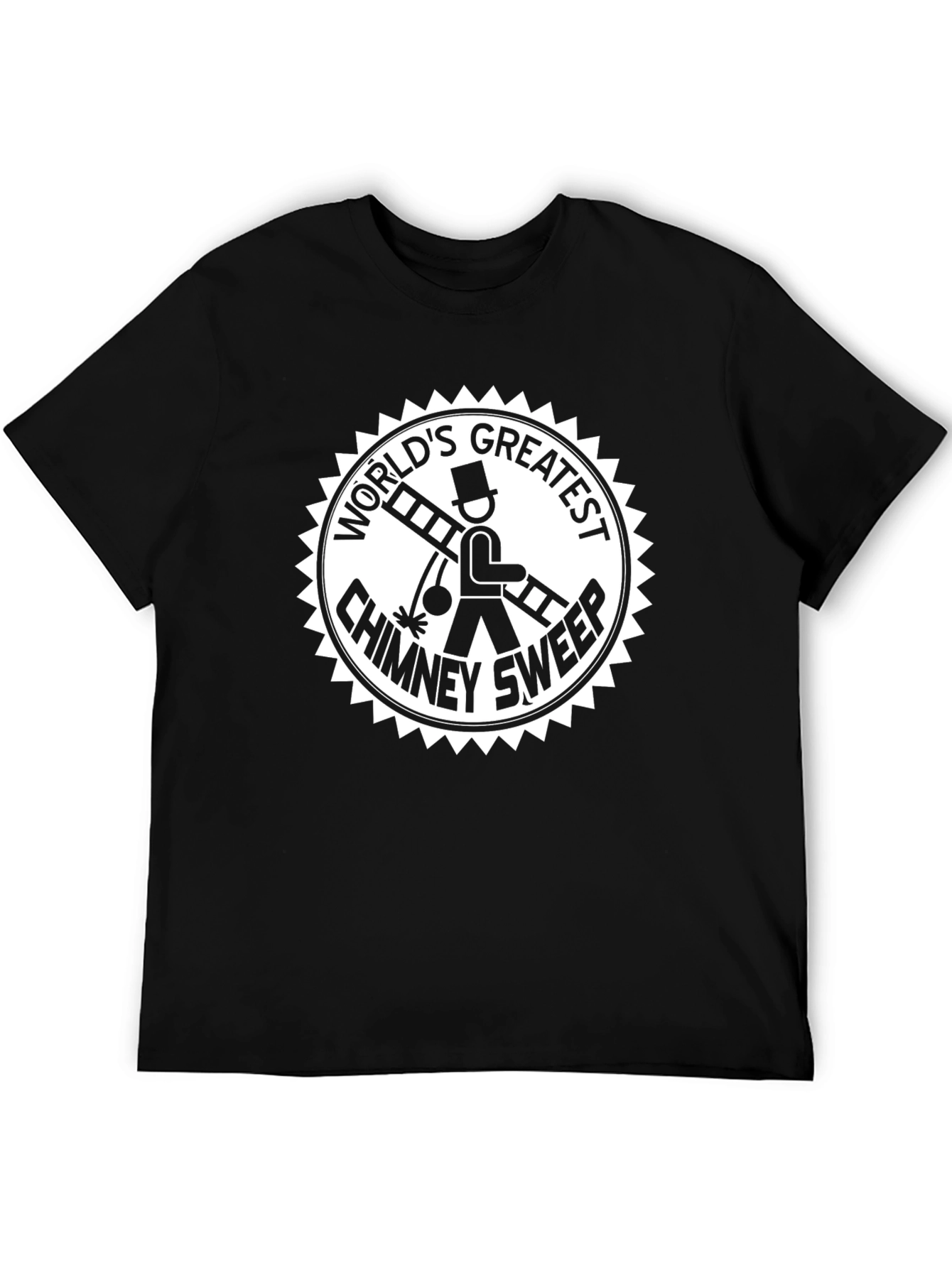 Worlds Greatest Chimney Sweep Black T-Shirt