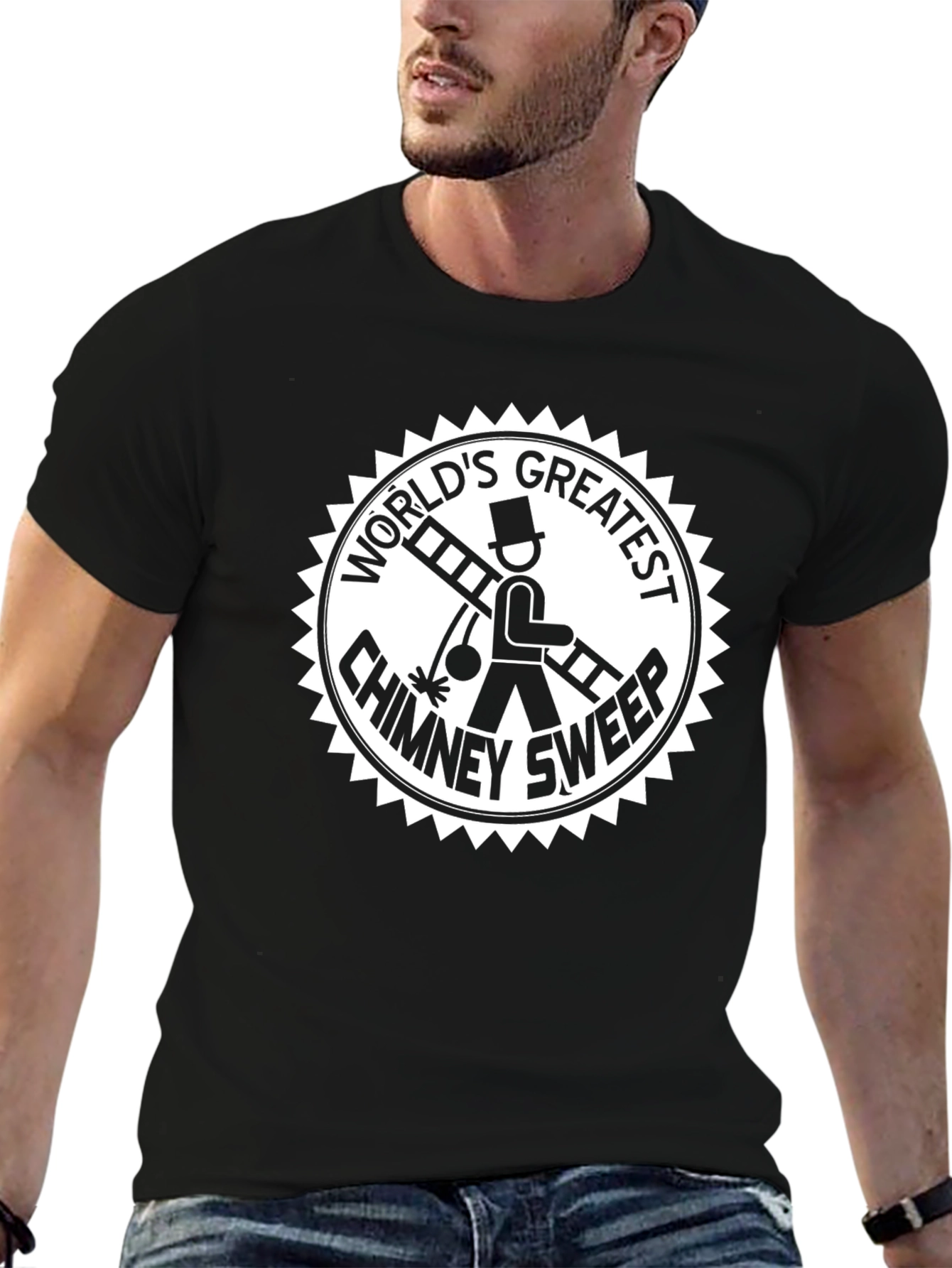 Worlds Greatest Chimney Sweep Black T-Shirt