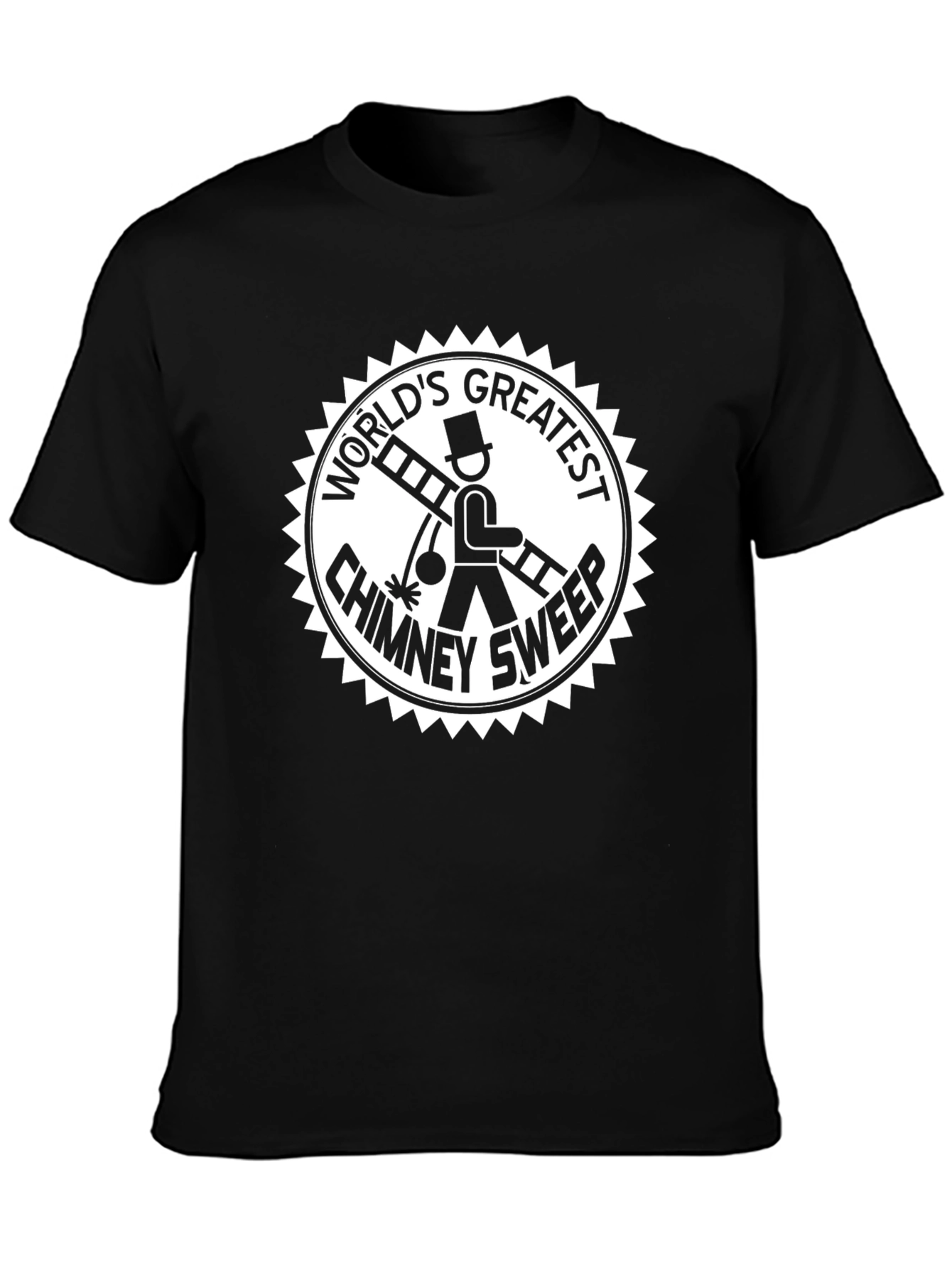 Worlds Greatest Chimney Sweep Black T-Shirt
