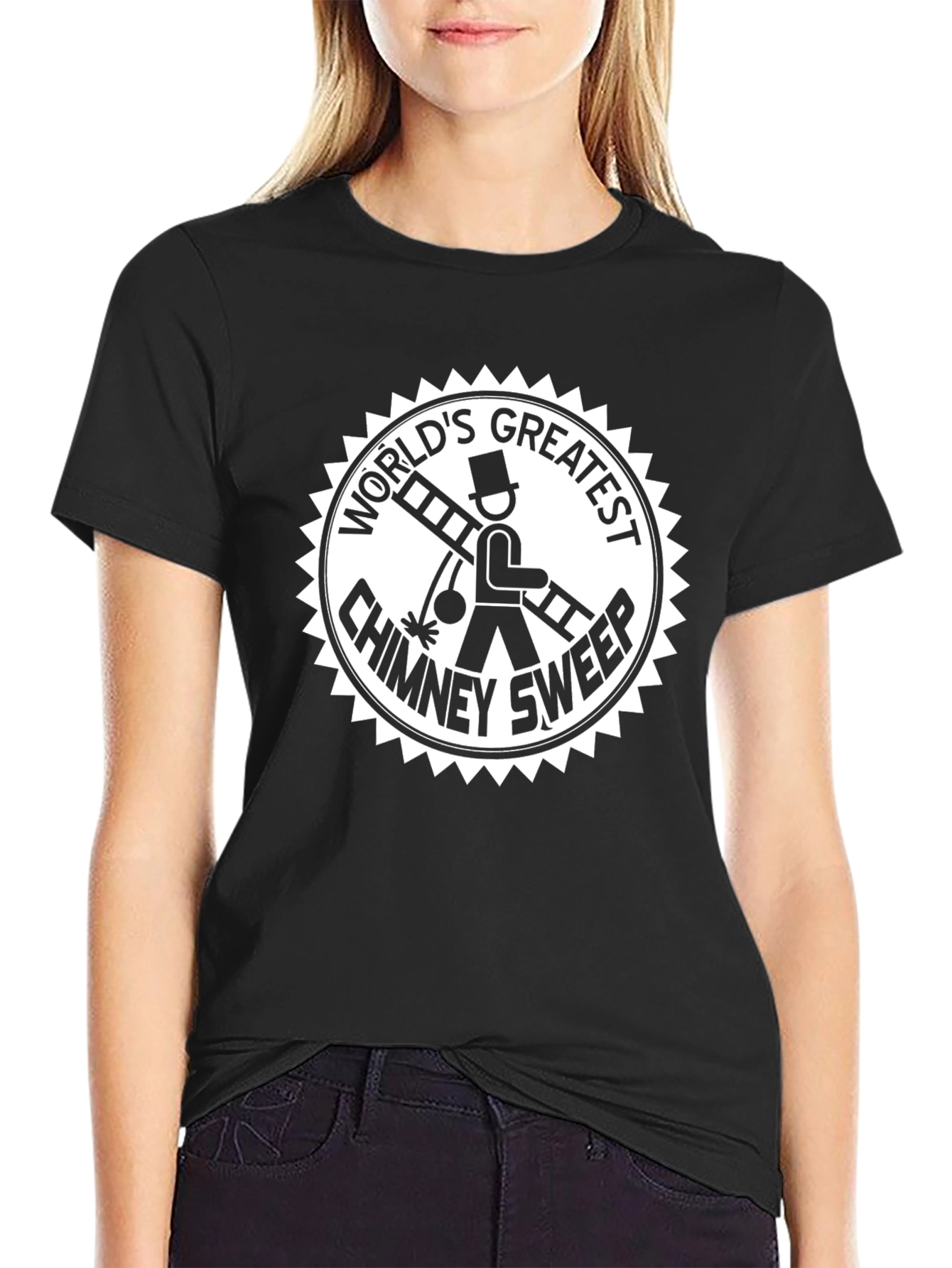 Worlds Greatest Chimney Sweep Black T-Shirt