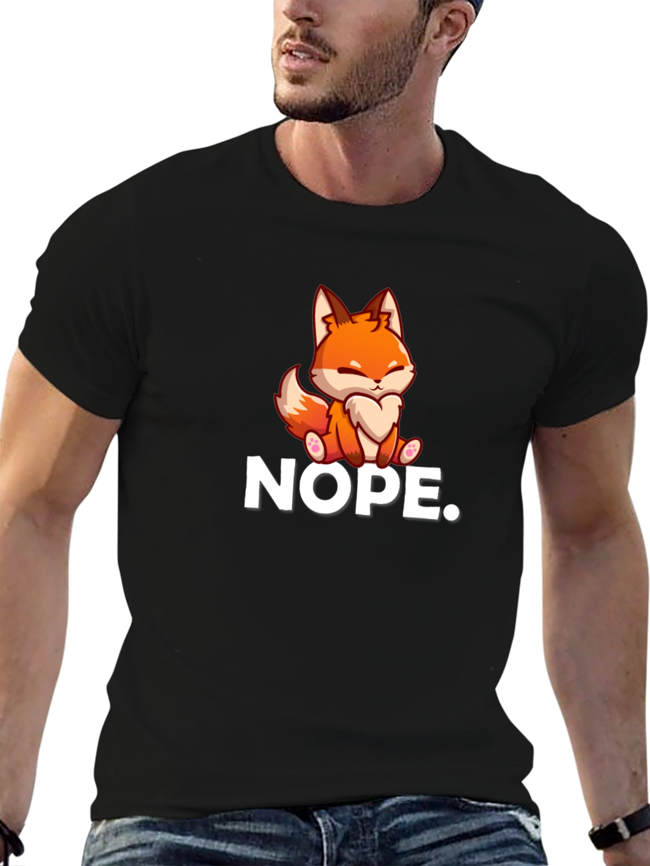 Nope Fox Graphic T-Shirt - Soft Cotton Tee