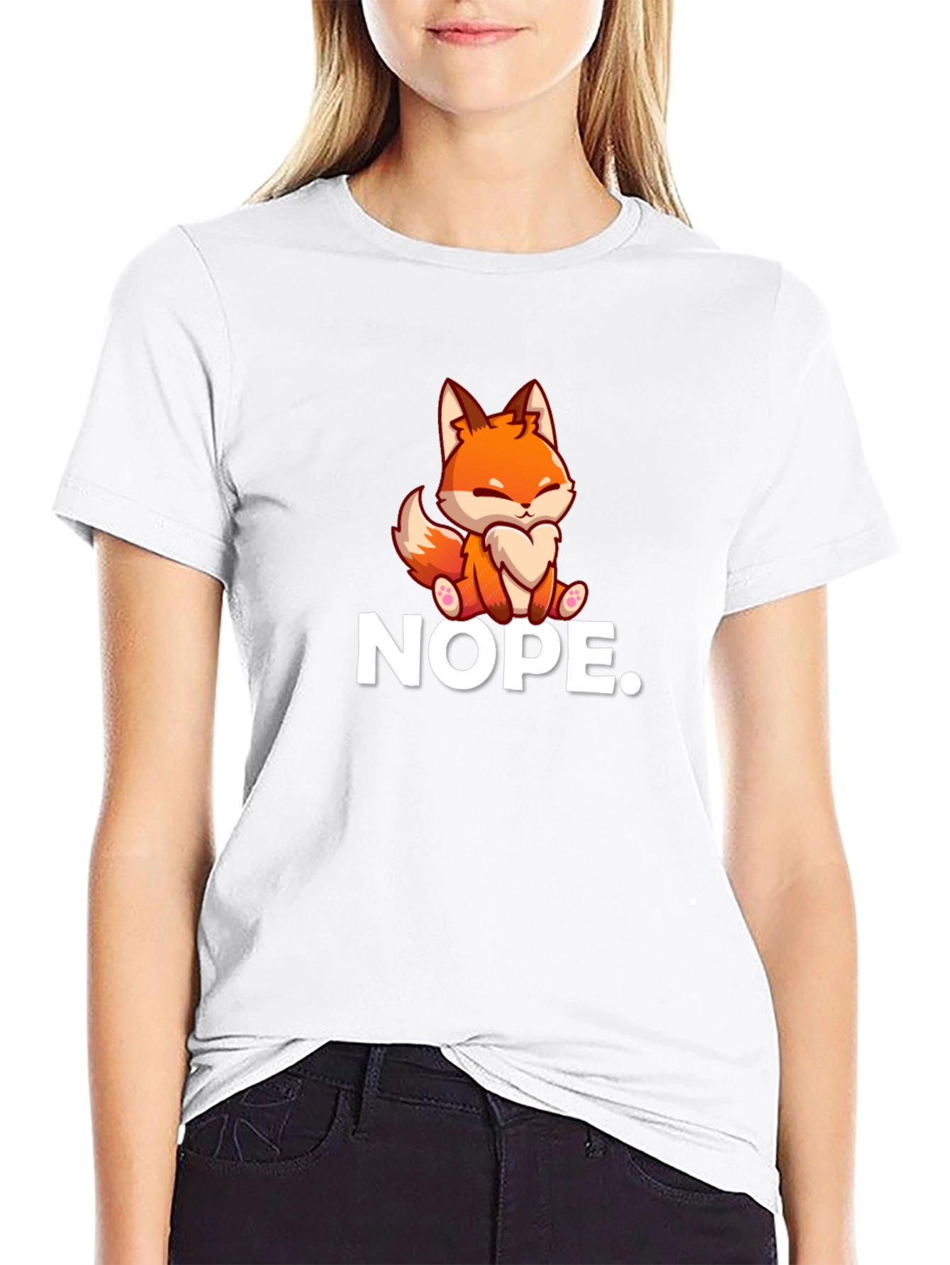 Nope Fox Graphic T-Shirt - Soft Cotton Tee