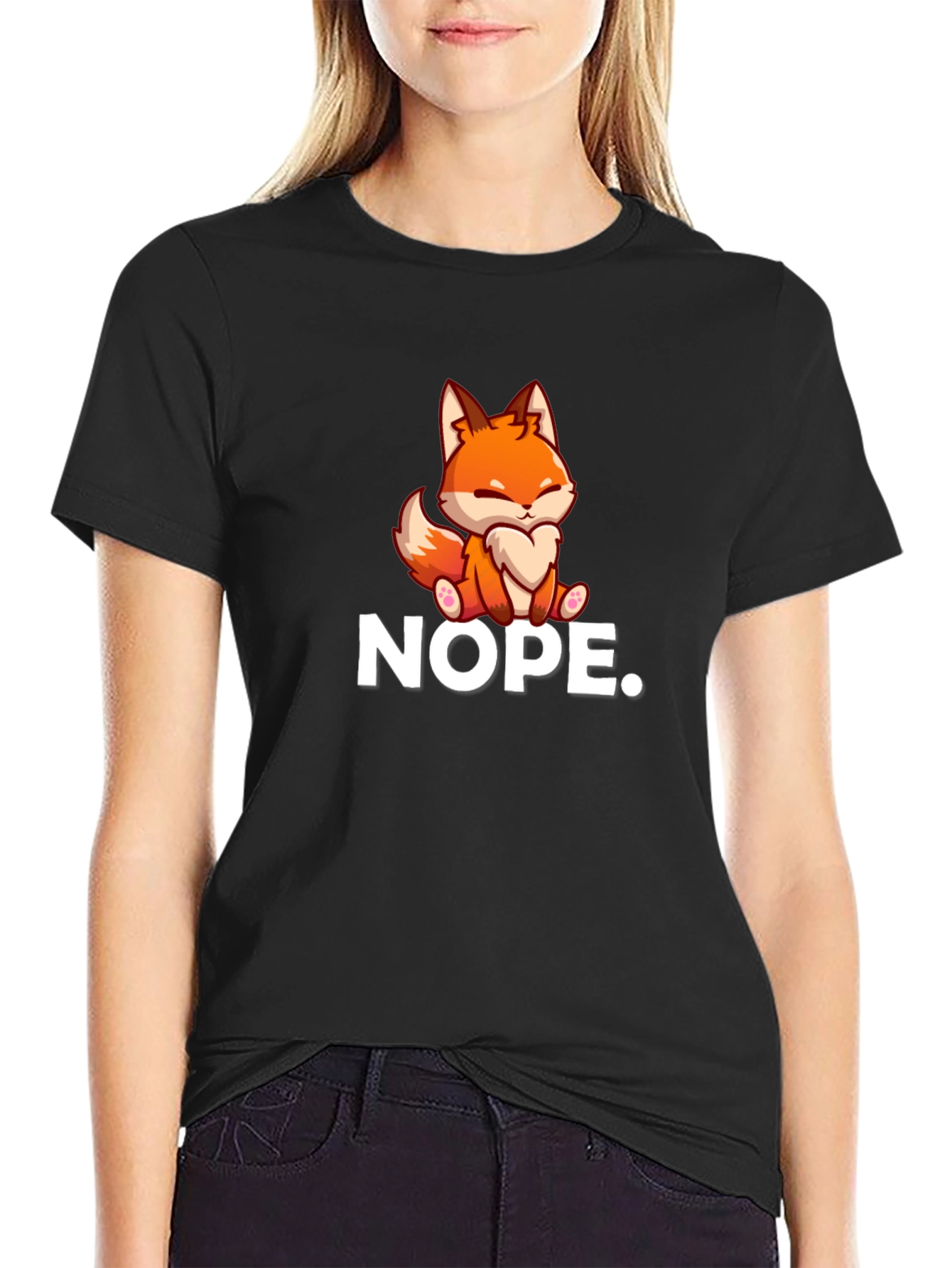 Nope Fox Graphic T-Shirt - Soft Cotton Tee