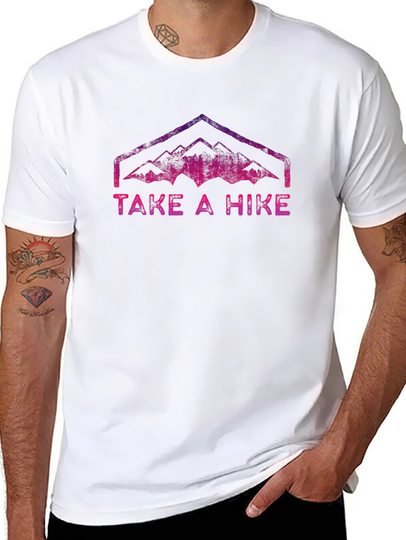 Take a Hike Graphic Tee - Mountain Design
