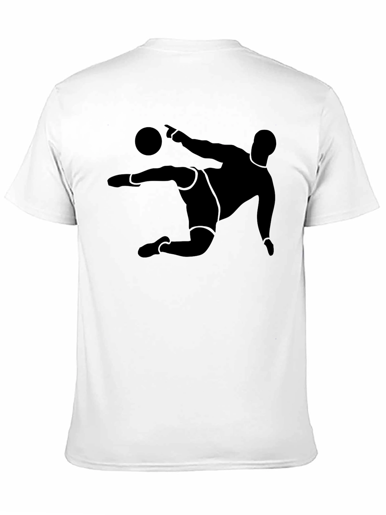 Soccer Kick Graphic Tee - Black Cotton T-Shirt