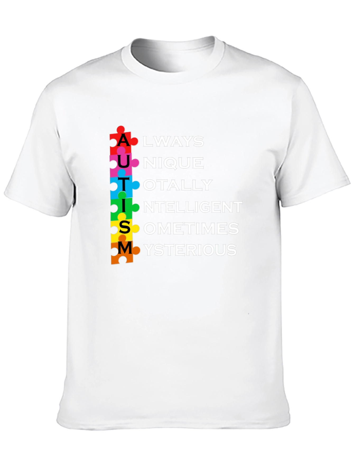 Autism Awareness T-Shirt - Puzzle Piece Design
