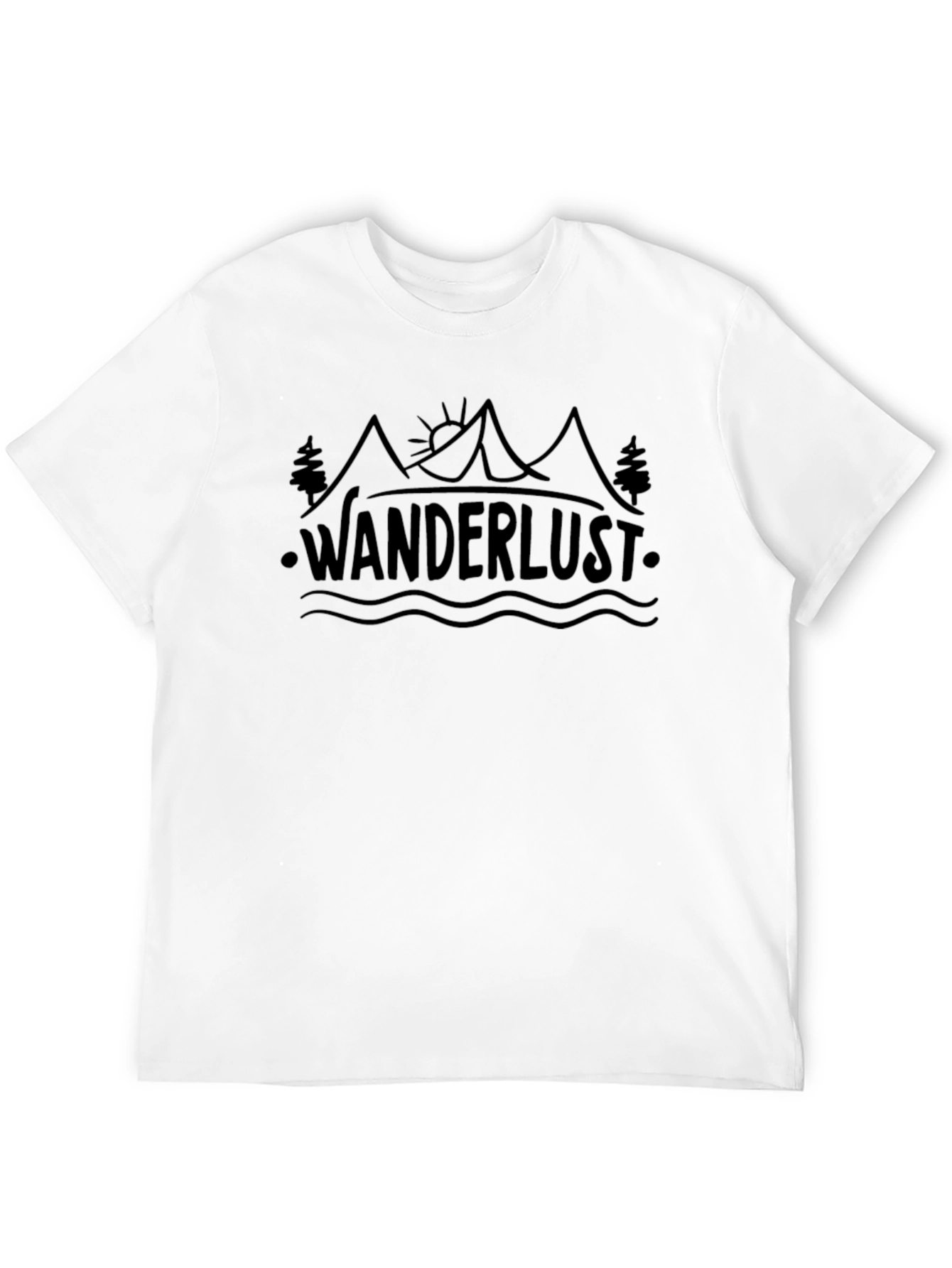 Wanderlust Adventure T-Shirt - Black Cotton Tee