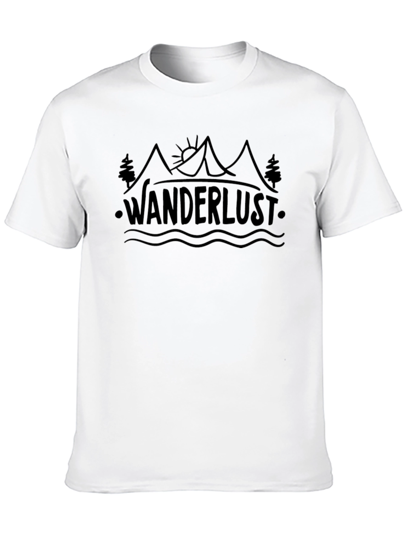 Wanderlust Adventure T-Shirt - Black Cotton Tee