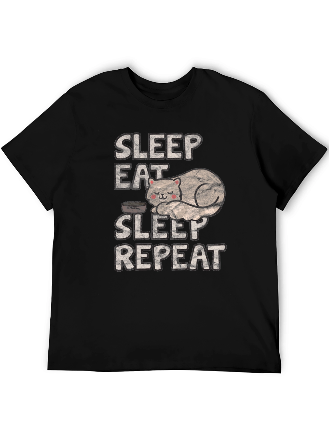 Sleep Eat Sleep Repeat Cat T-Shirt