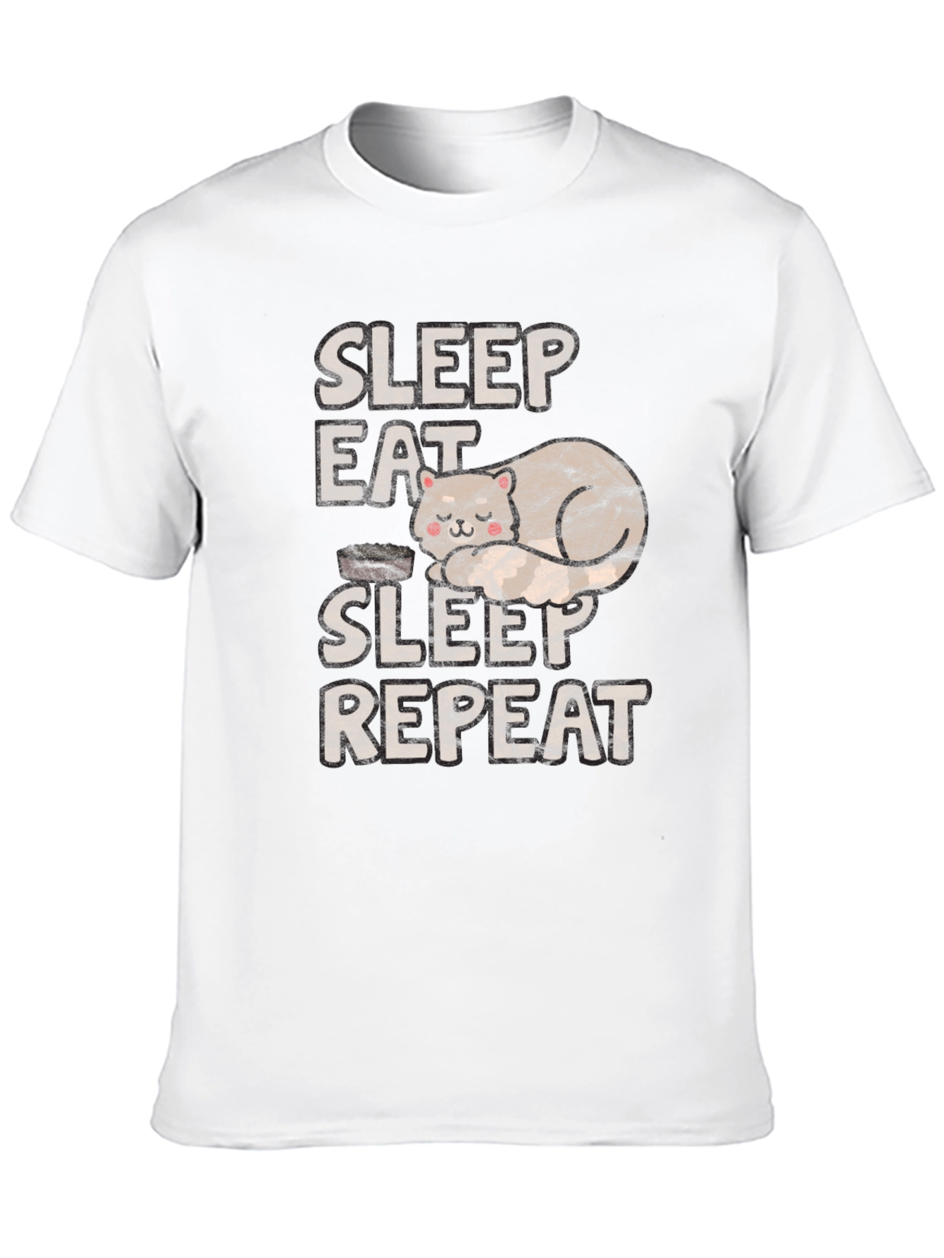 Sleep Eat Sleep Repeat Cat T-Shirt