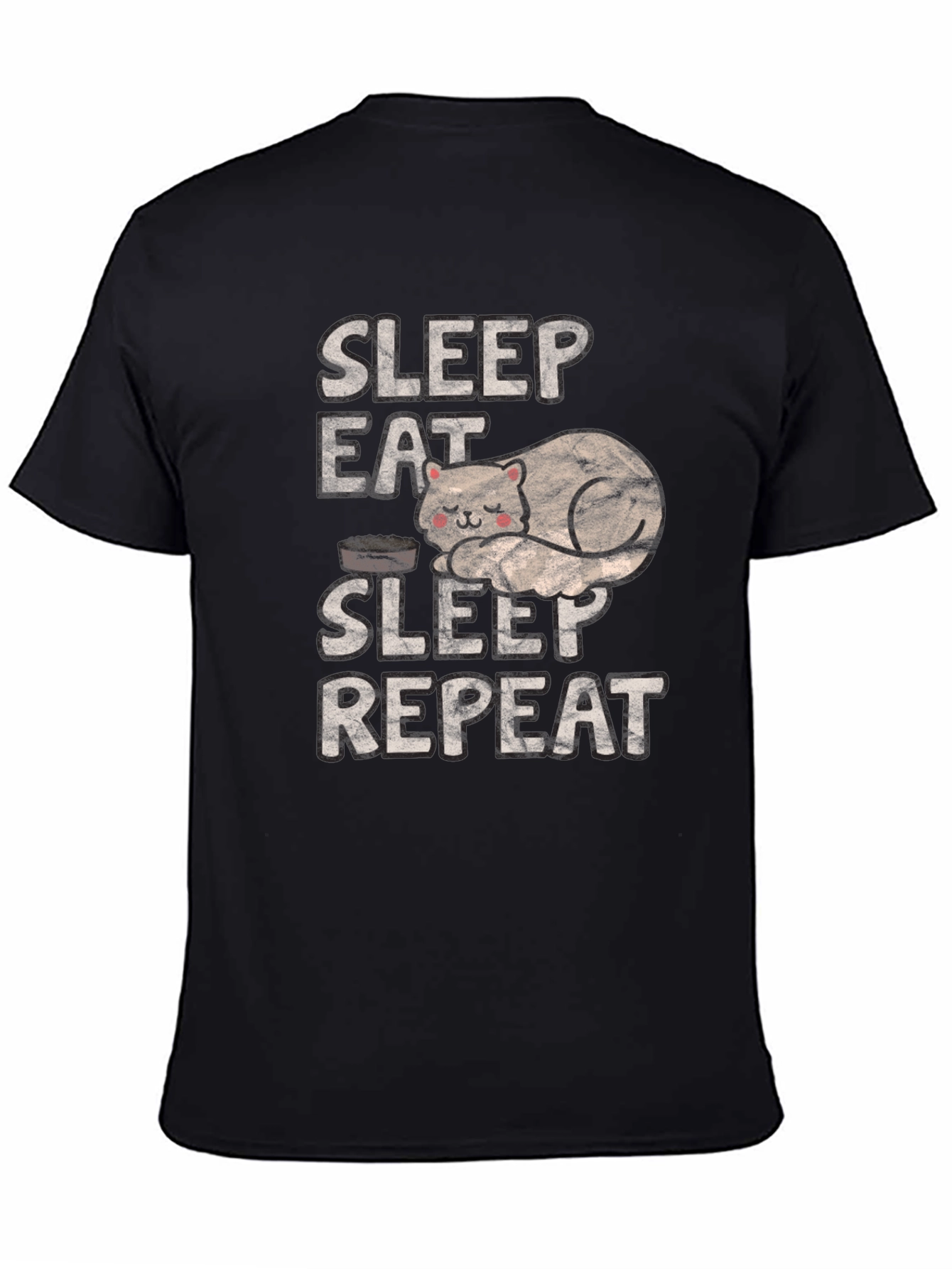 Sleep Eat Sleep Repeat Cat T-Shirt