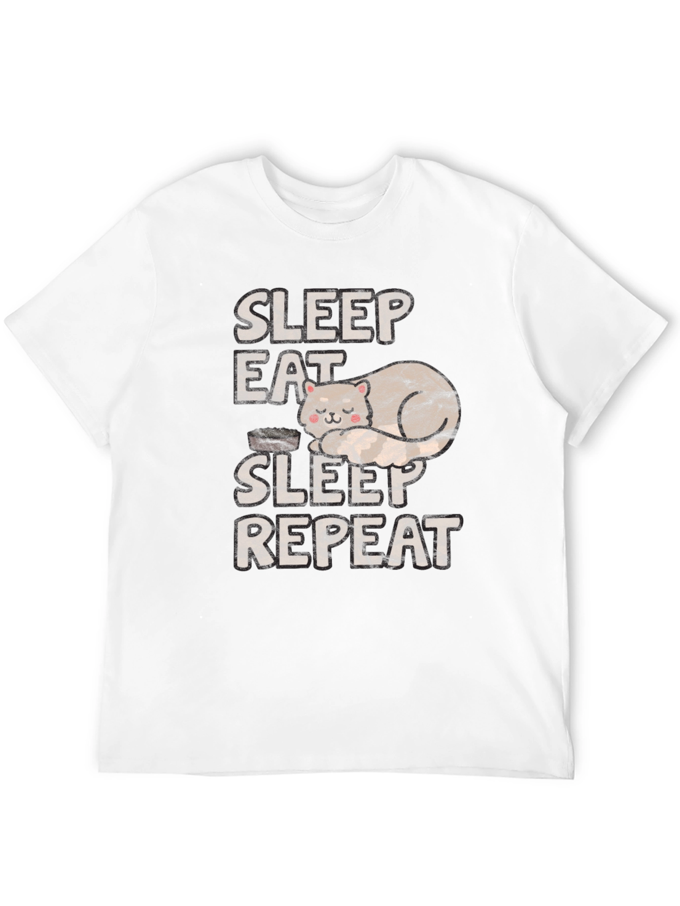 Sleep Eat Sleep Repeat Cat T-Shirt