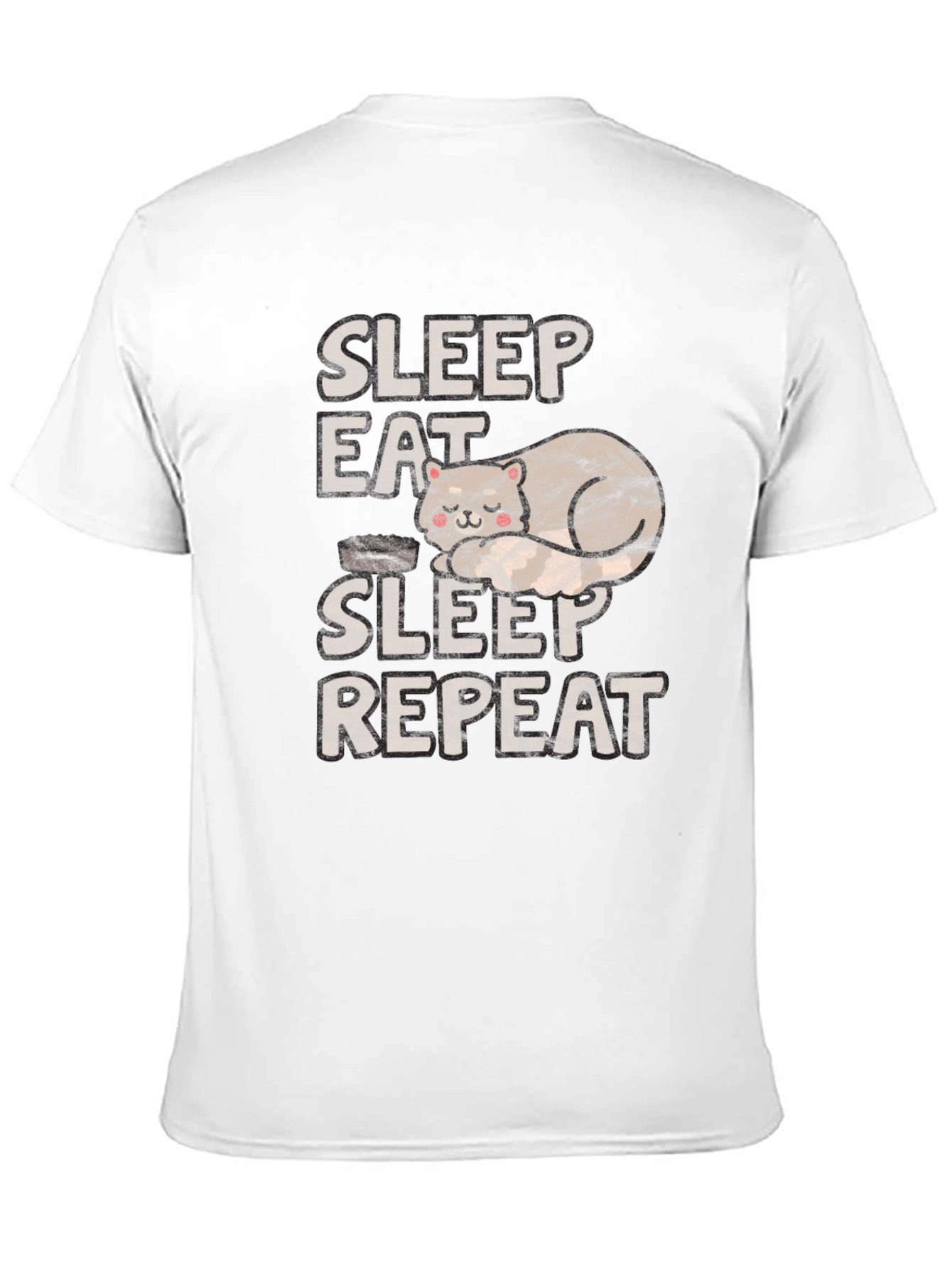 Sleep Eat Sleep Repeat Cat T-Shirt