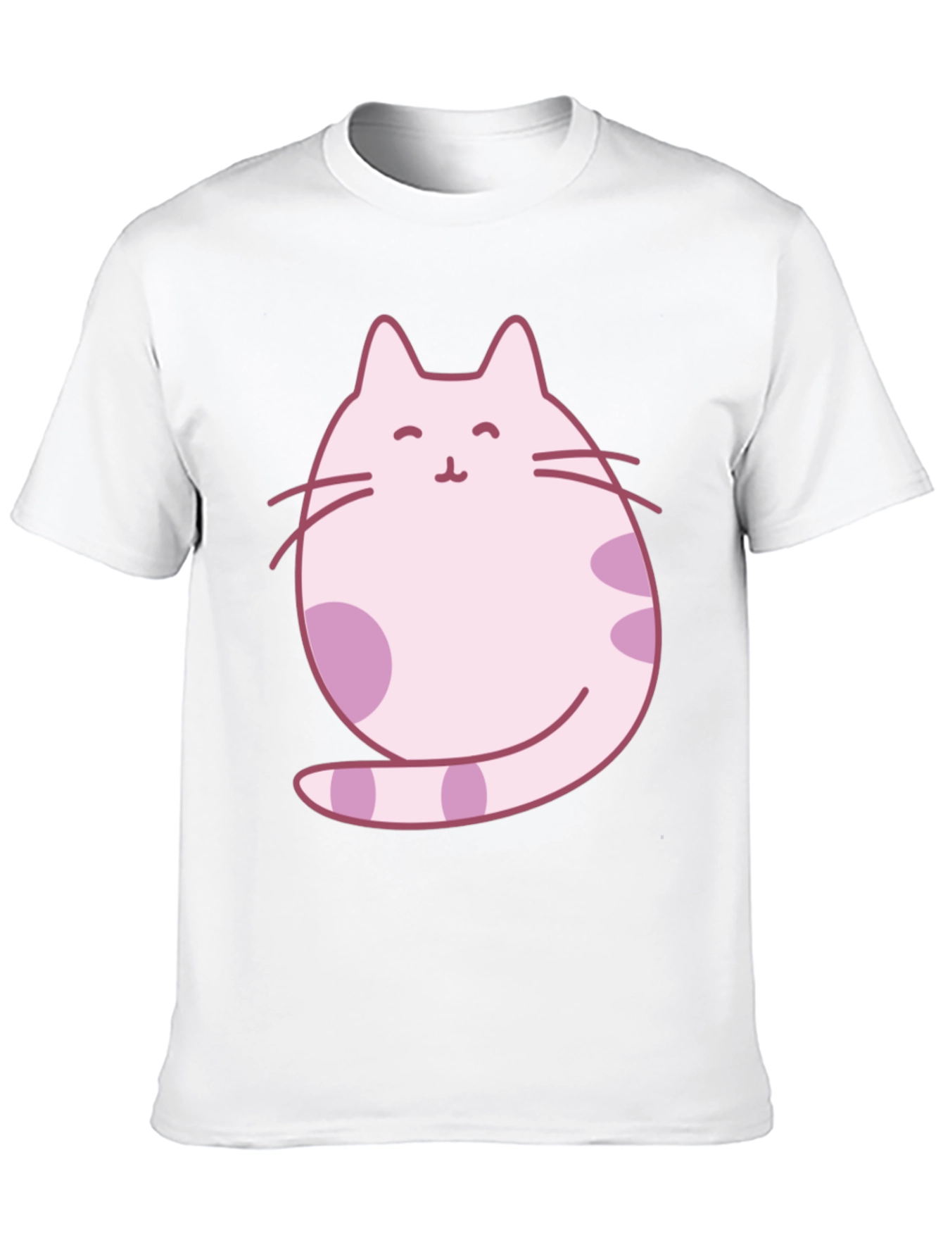 Pink Cat Graphic Print Tee