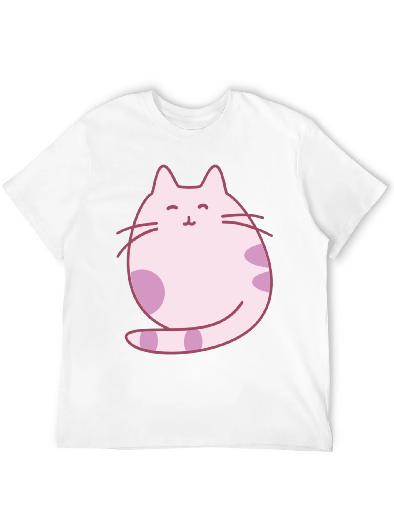 Pink Cat Graphic Print Tee