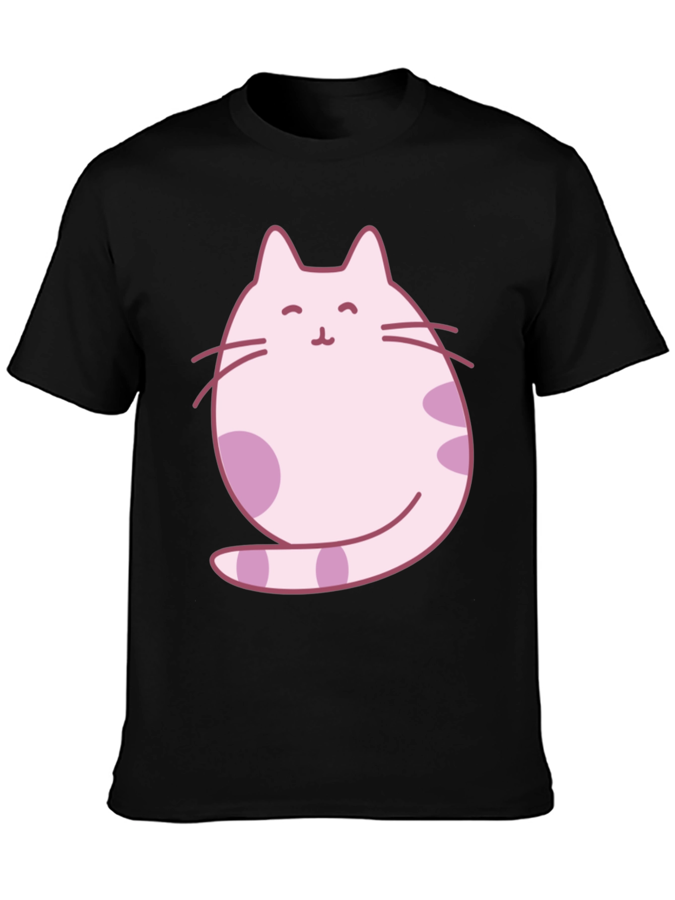 Pink Cat Graphic Print Tee