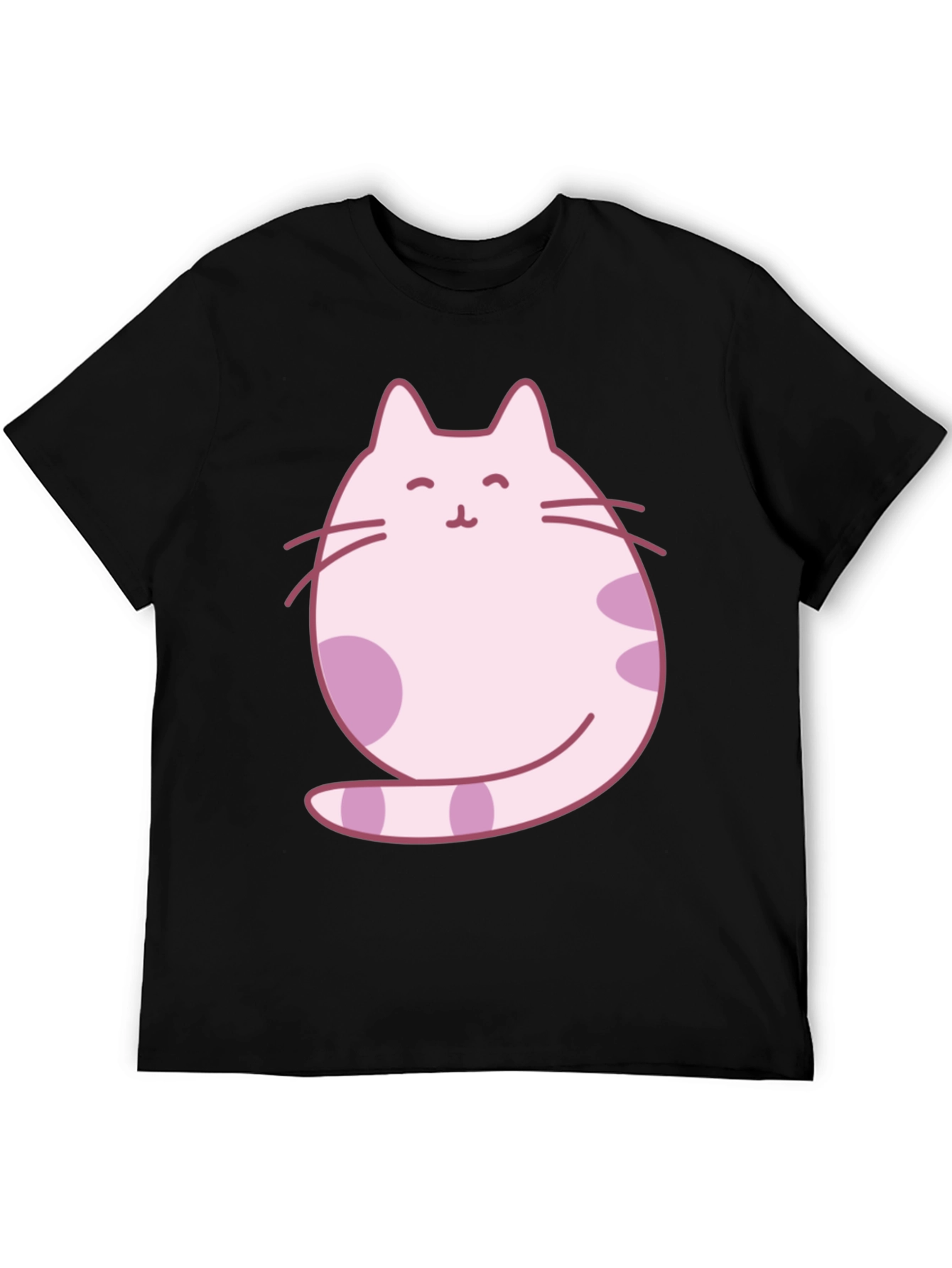 Pink Cat Graphic Print Tee