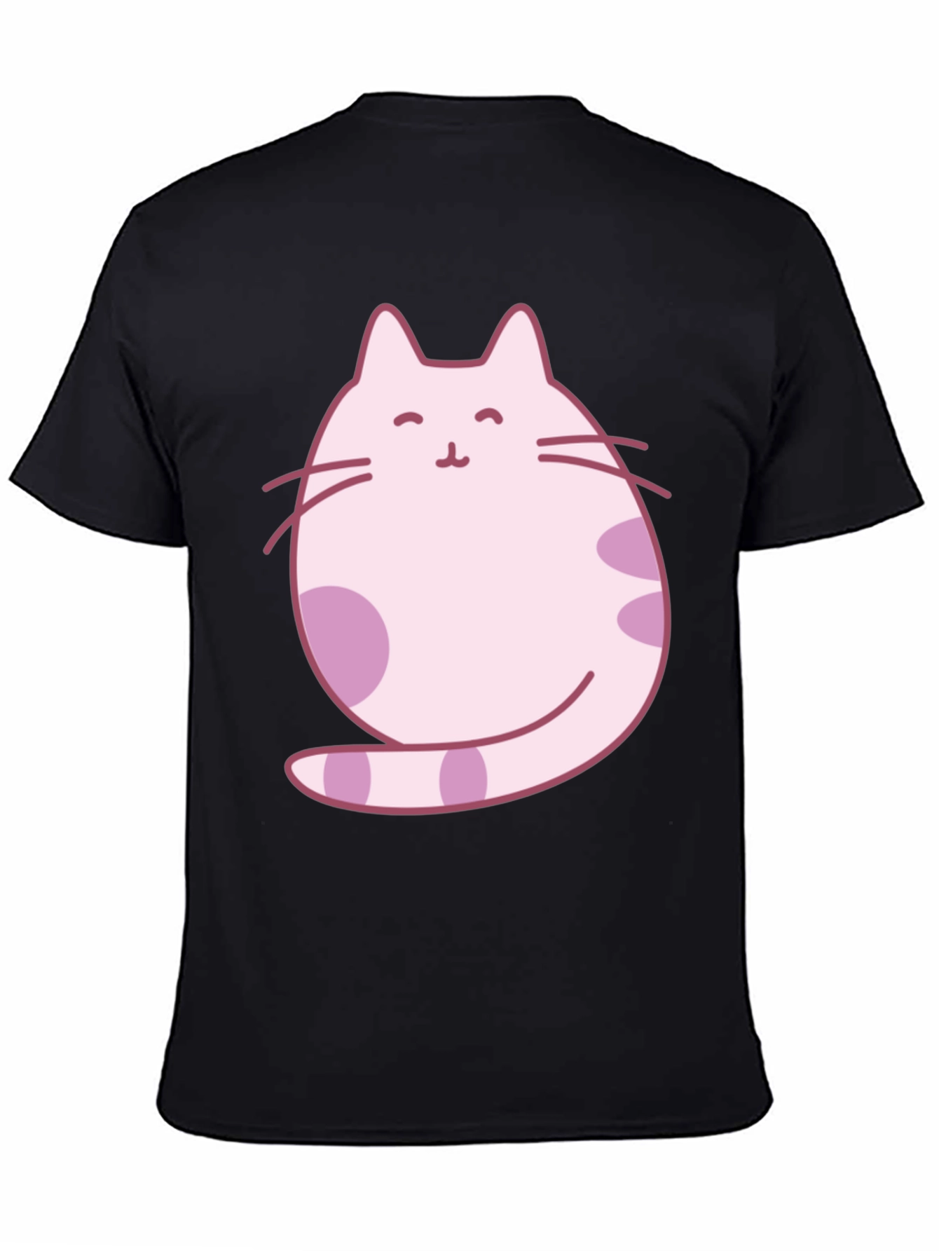 Pink Cat Graphic Print Tee