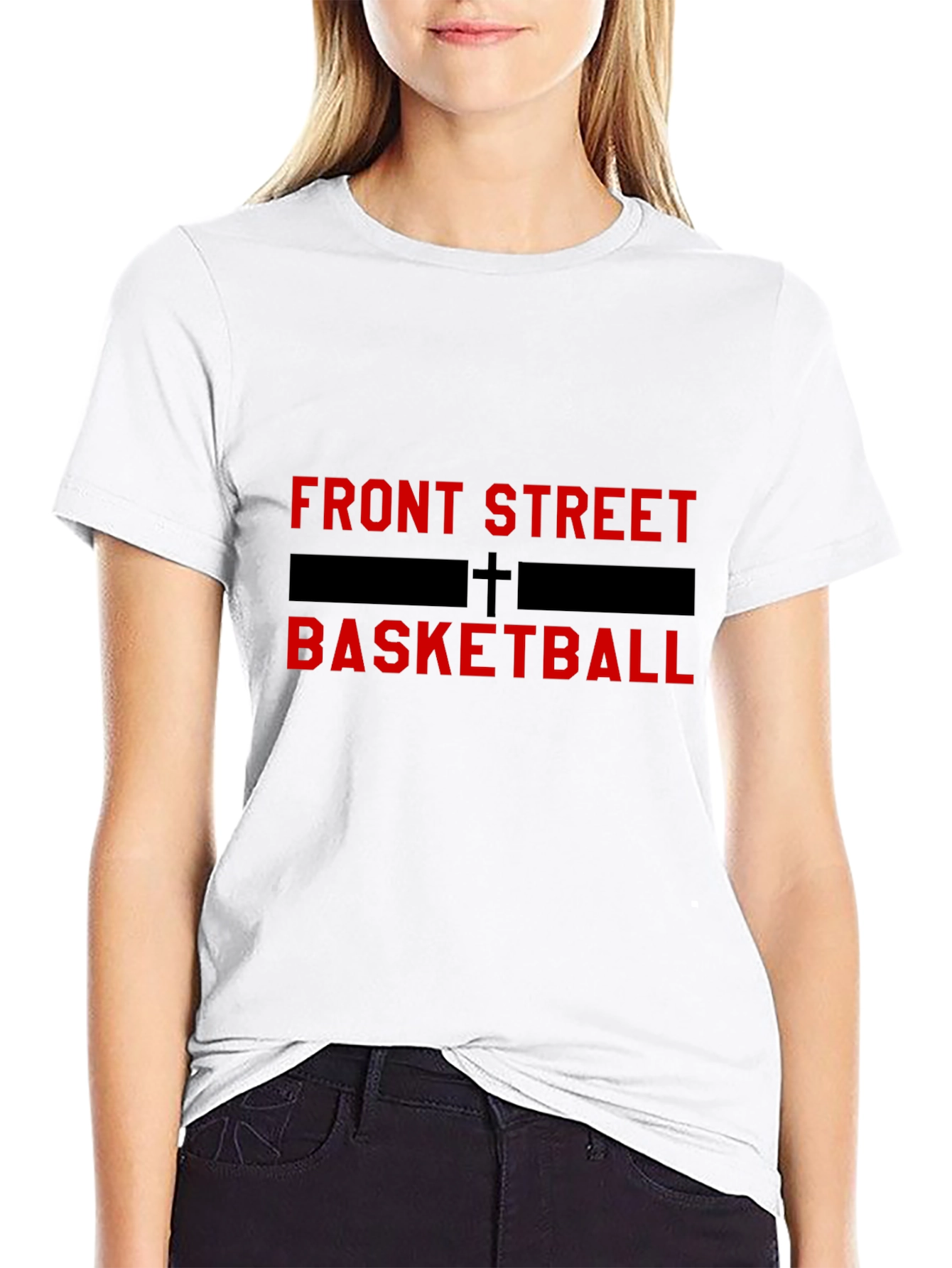 Front Street Basketball Black Tee