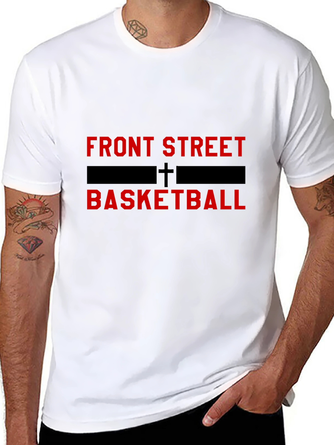 Front Street Basketball Black Tee