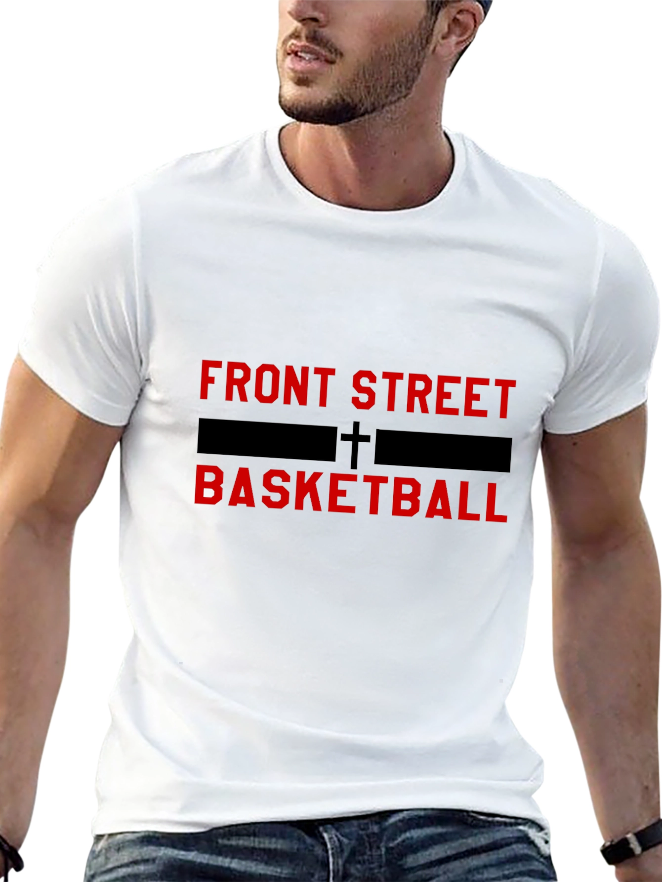 Front Street Basketball Black Tee