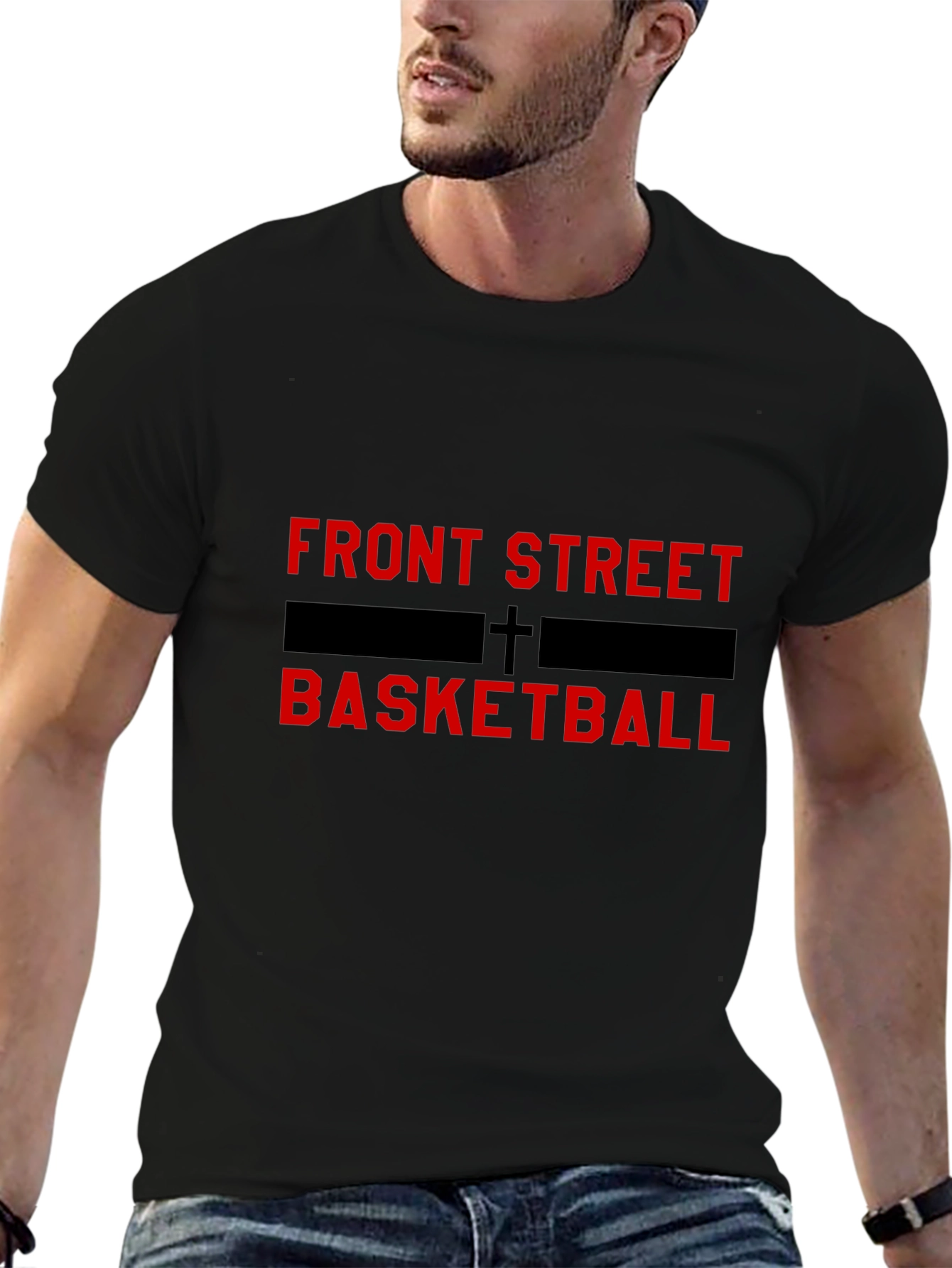 Front Street Basketball Black Tee