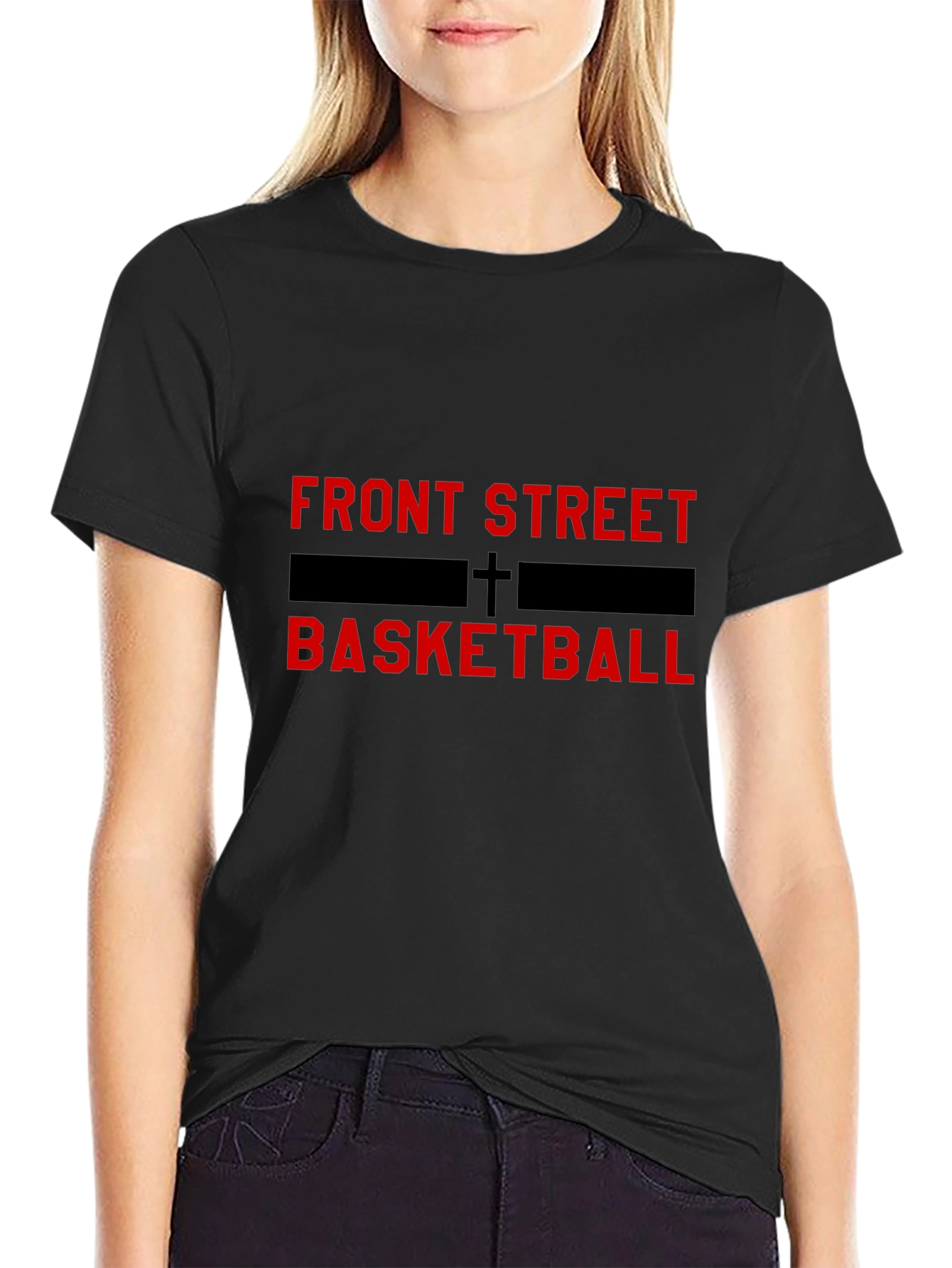 Front Street Basketball Black Tee