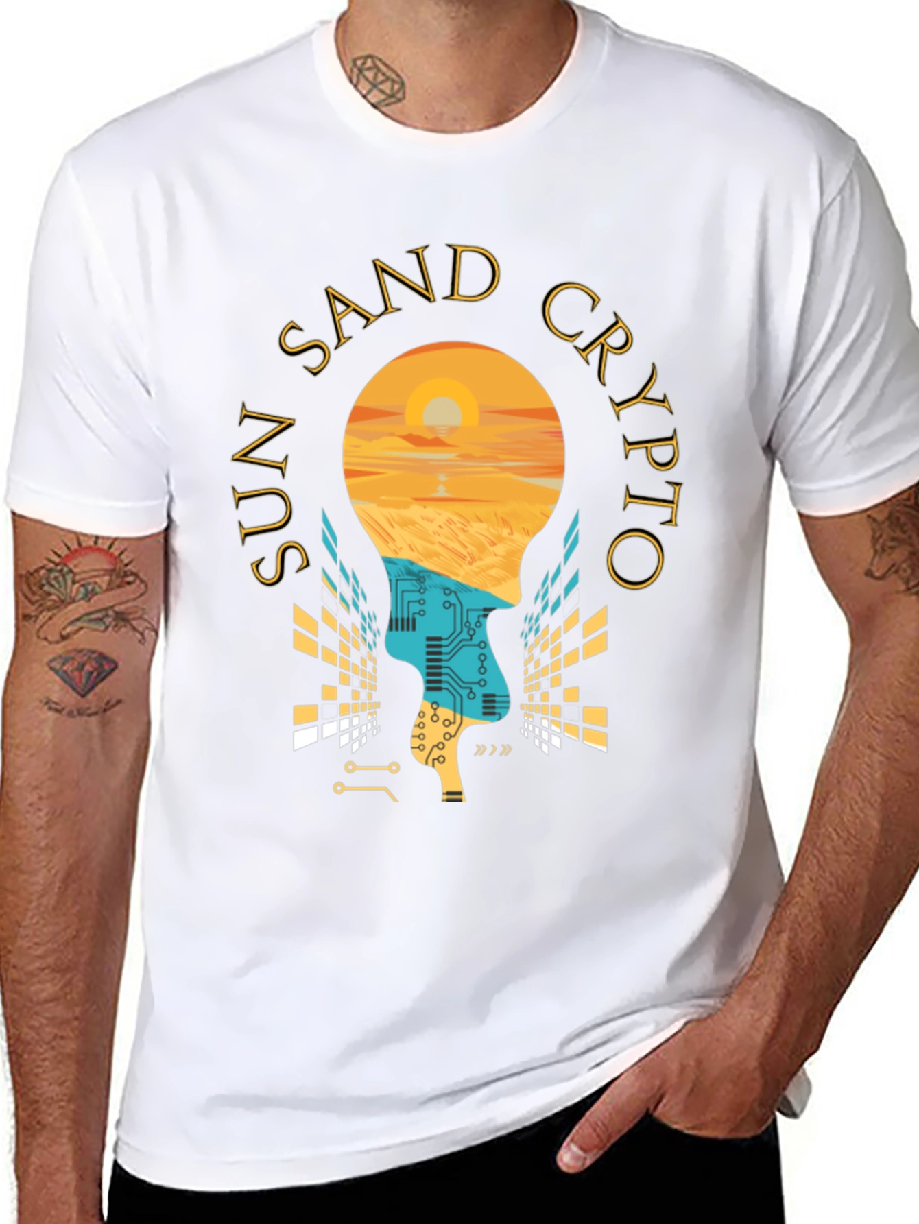 Sun Sand Crypto T-Shirt - Relaxed Beach Vibes