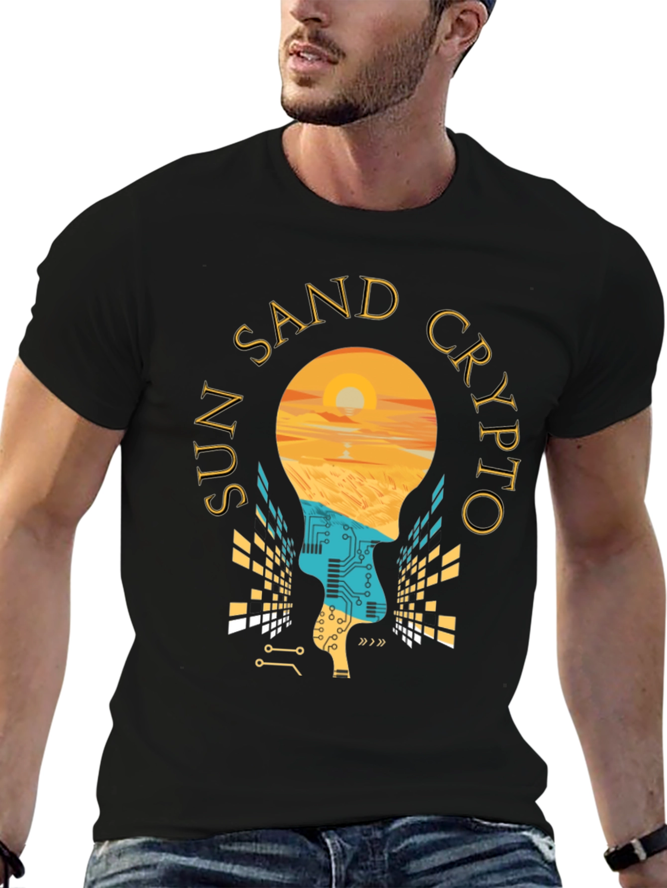 Sun Sand Crypto T-Shirt - Relaxed Beach Vibes