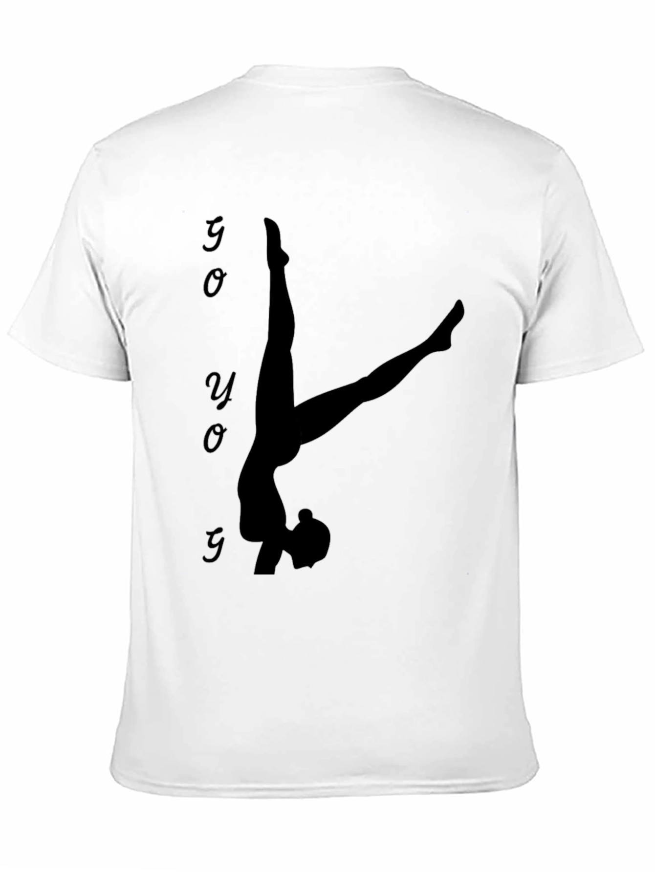 Yoga Silhouette Graphic Tee - Black Cotton Blend