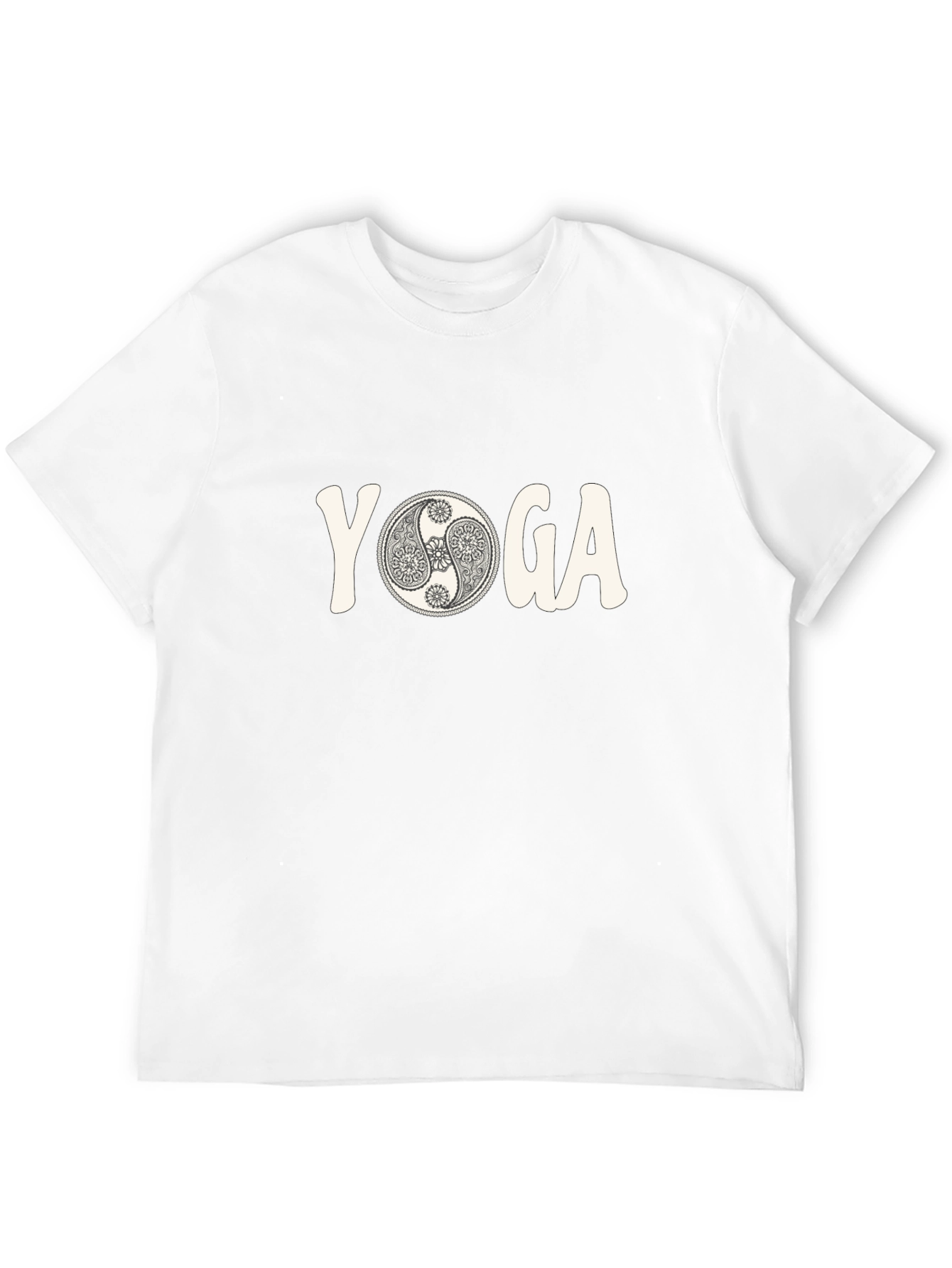 Yoga Yin Yang Graphic Tee - Mens Black T-Shirt