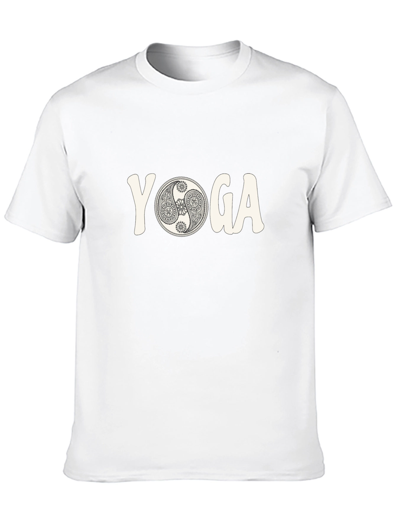 Yoga Yin Yang Graphic Tee - Mens Black T-Shirt