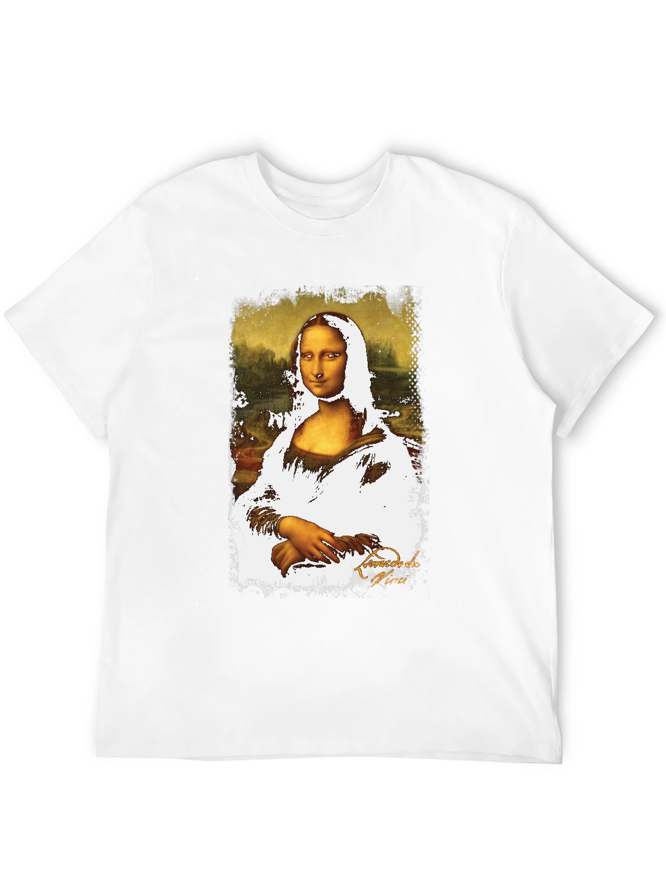 Mona Lisa Graphic Print Black T-Shirt