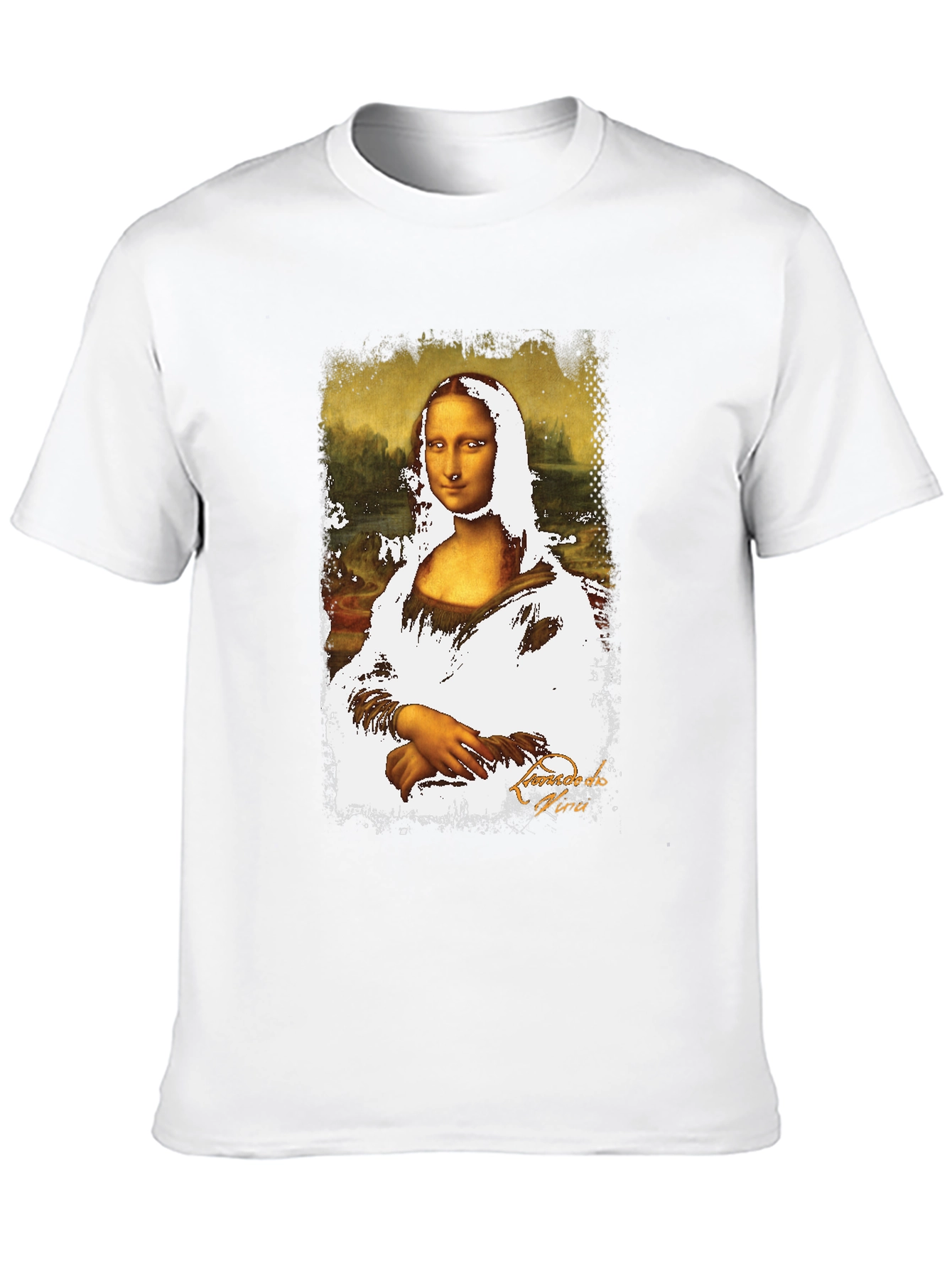 Mona Lisa Graphic Print Black T-Shirt