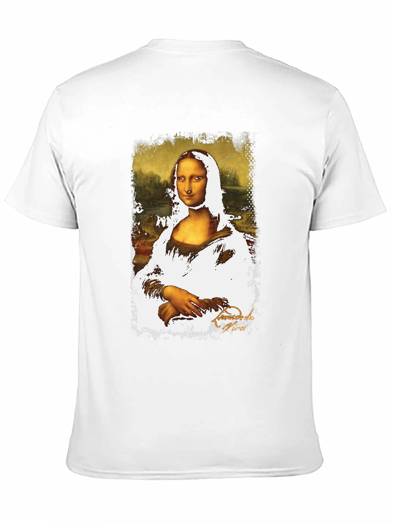 Mona Lisa Graphic Print Black T-Shirt