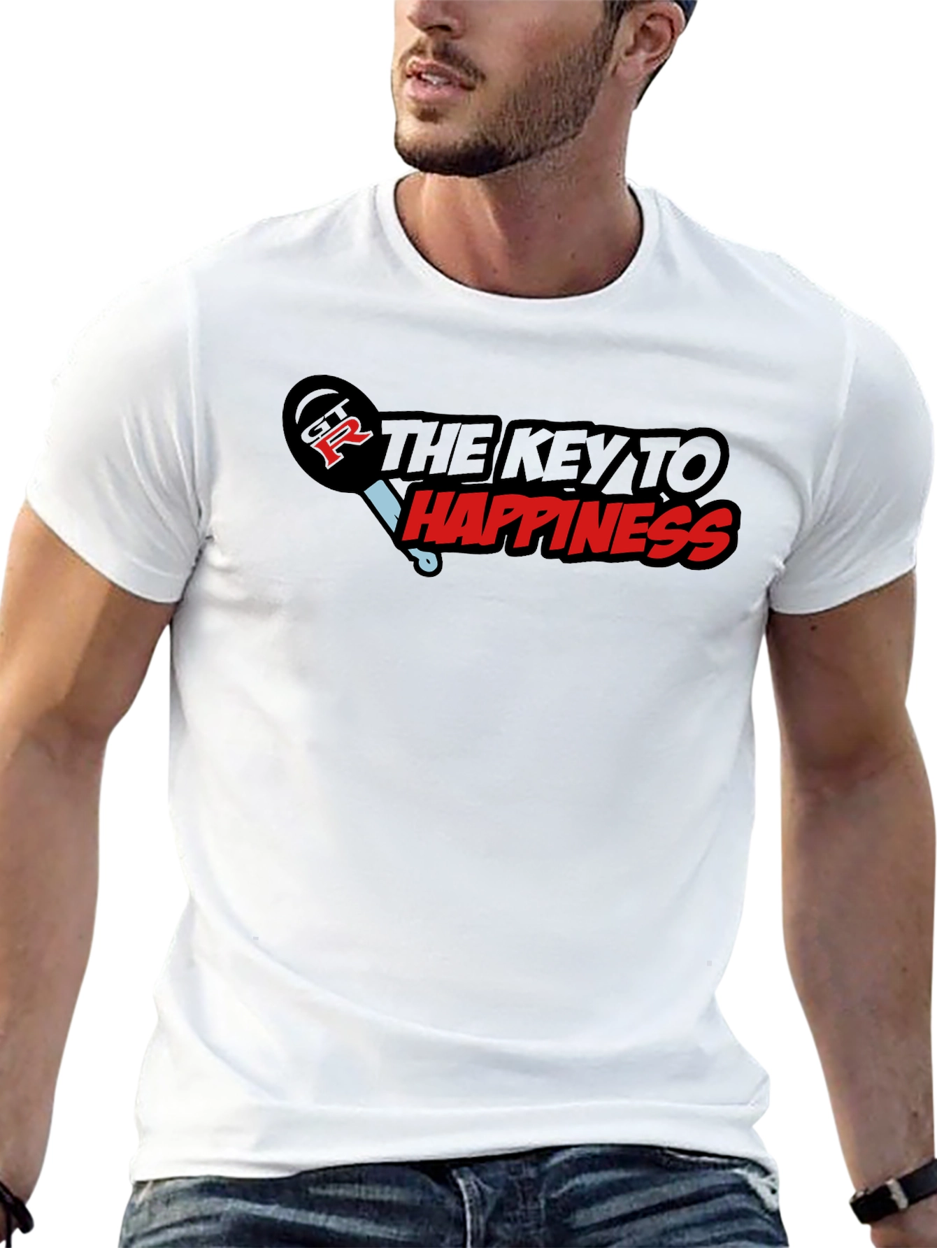 Key to Happiness Graphic Tee - Soft Cotton Blend