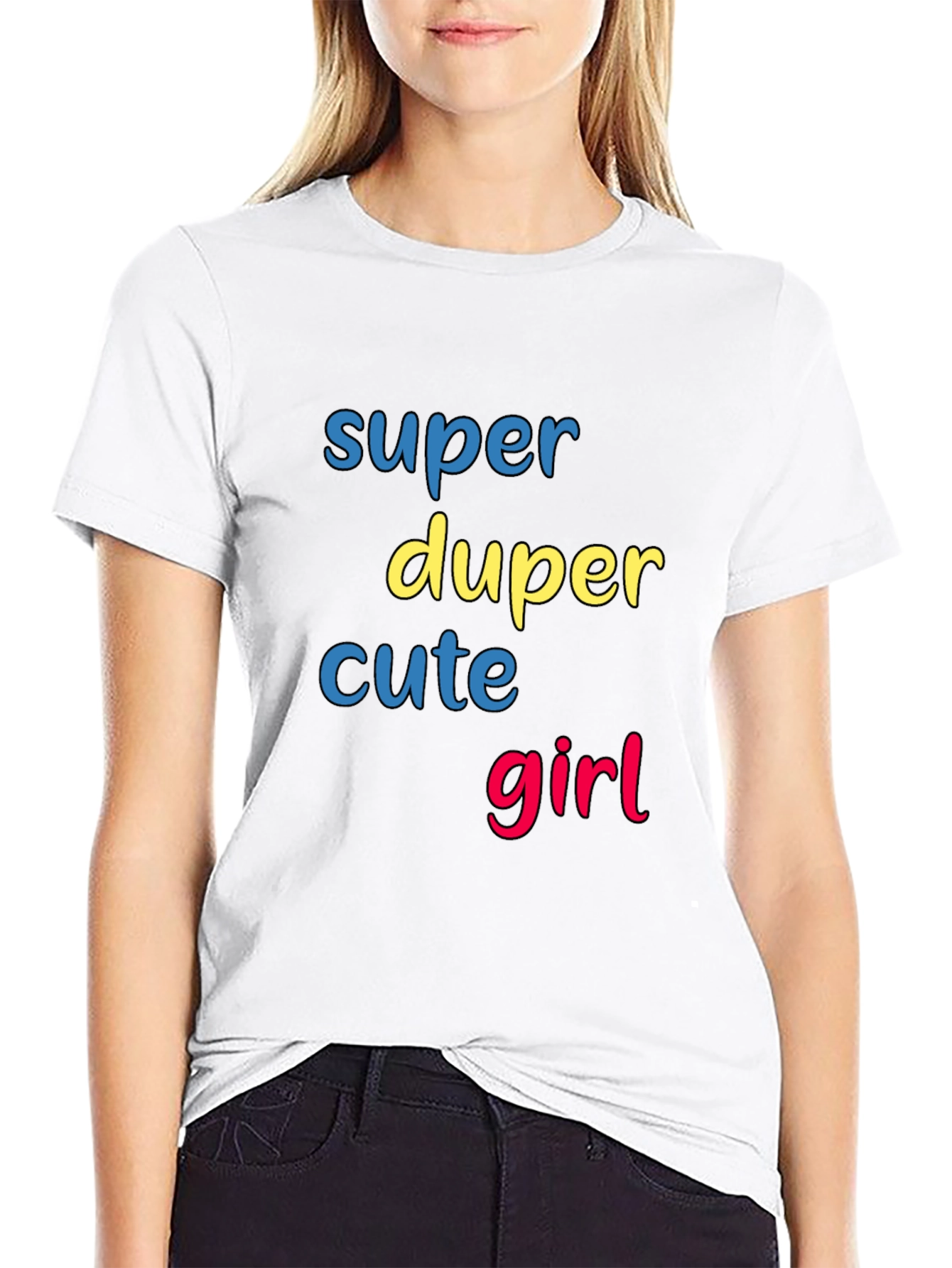 Super Duper Cute Girl Graphic T-Shirt