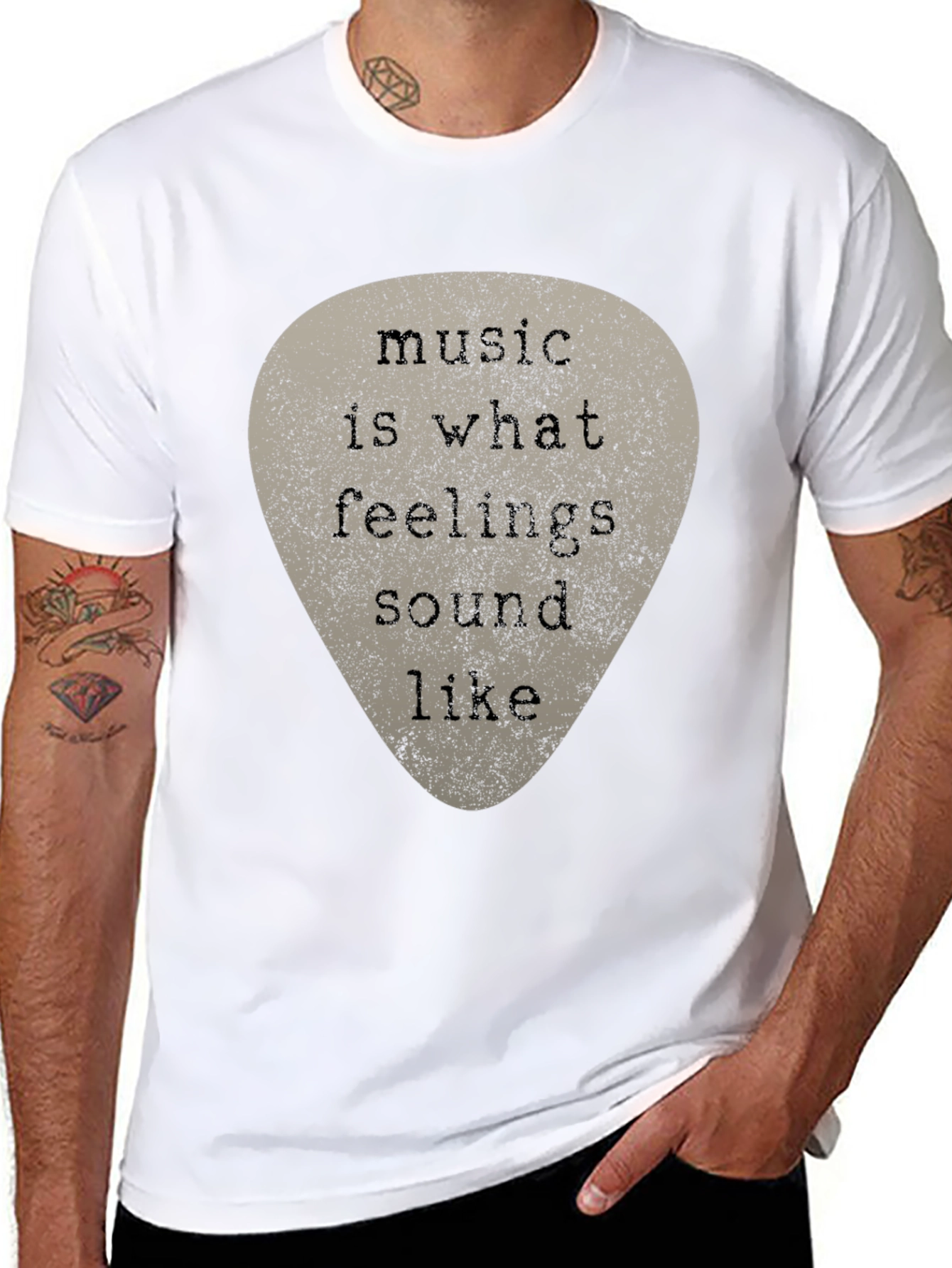 Music Is What Feelings Sound Like Graphic Tee