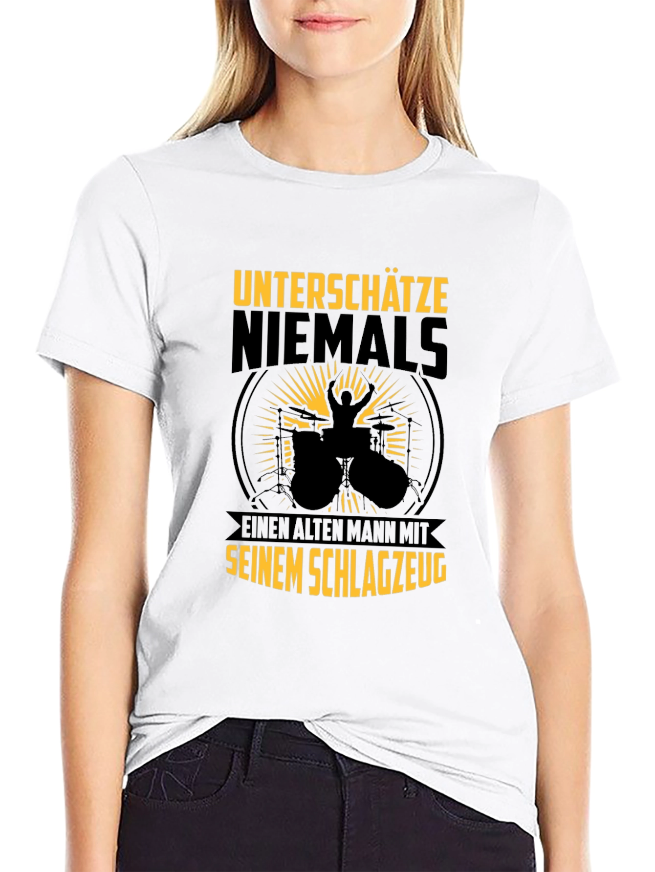 Drummer Old Man T-Shirt: Never Underestimate