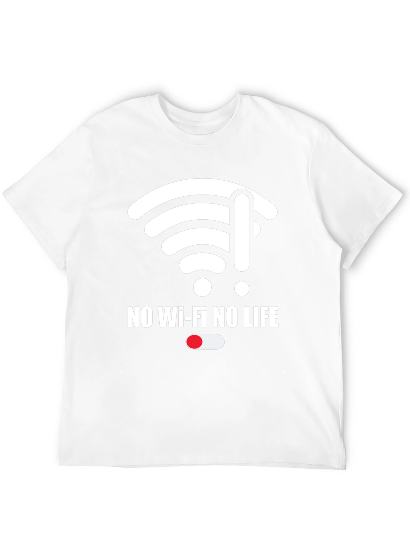 No Wi-Fi No Life Graphic Tee - Black Cotton